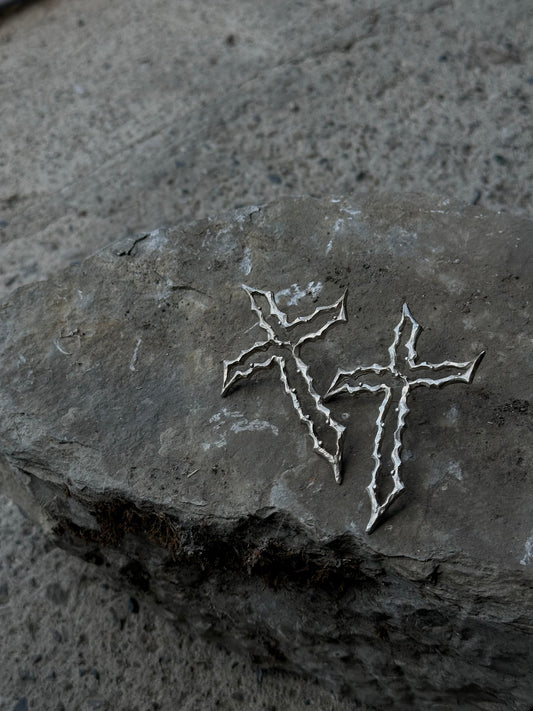 HAILVMARY HUGE CROSS EARRINGS