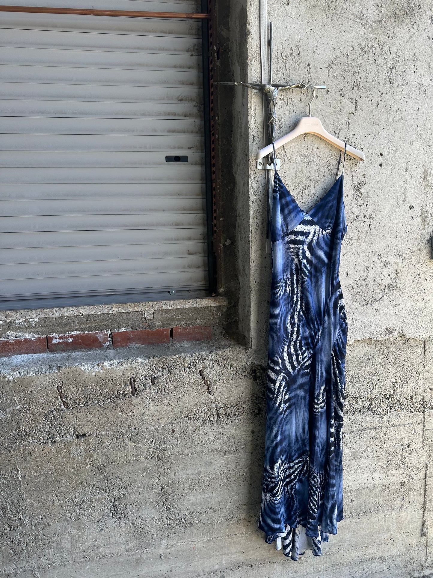 ROBERTO CAVALLI ZEBRA BLUE DRESS