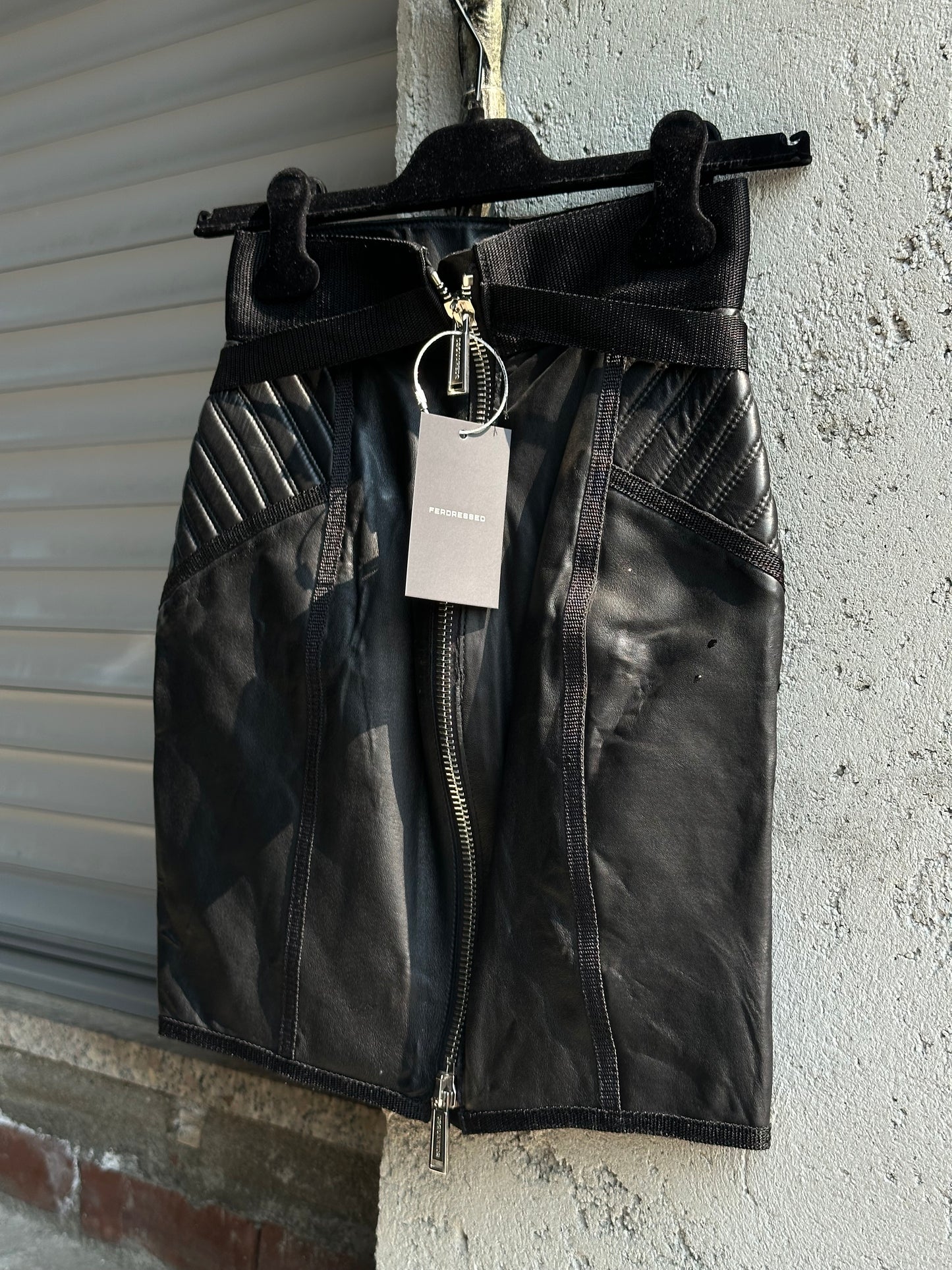 DSQUARED2 LEATHER MOTOR SHIRT