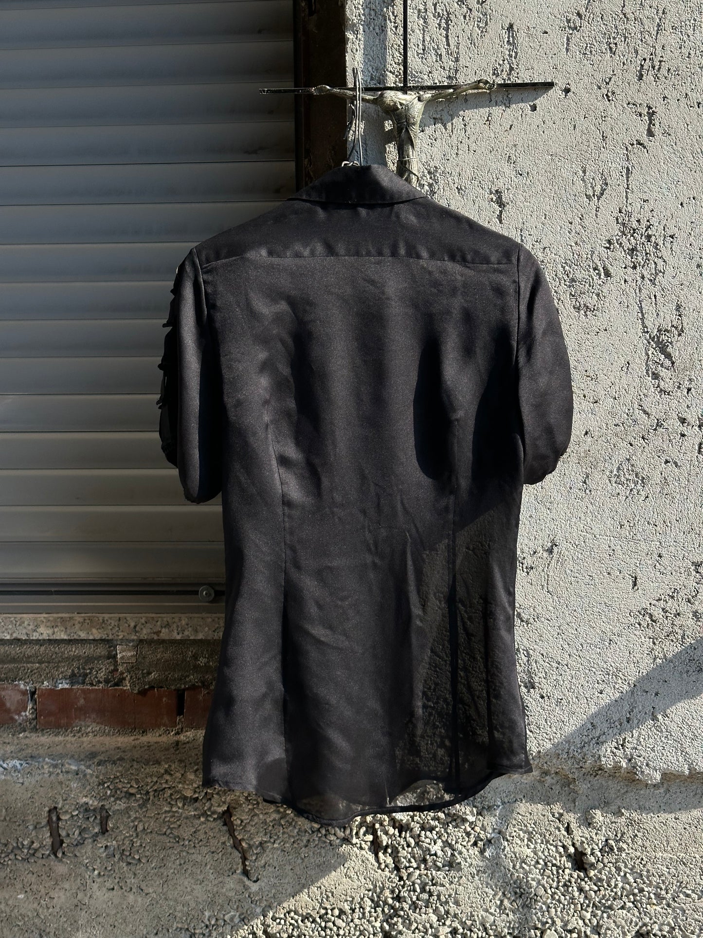 DSQUARED2 BLACK TRANSPARENT SHIRT