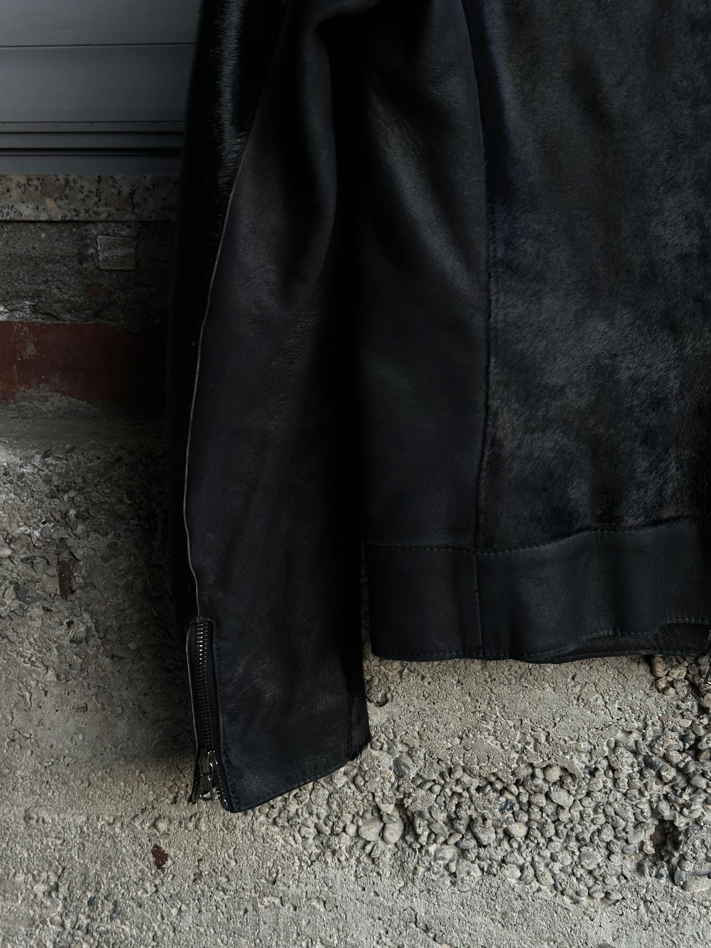 BLACK PONYHAIR JACKET