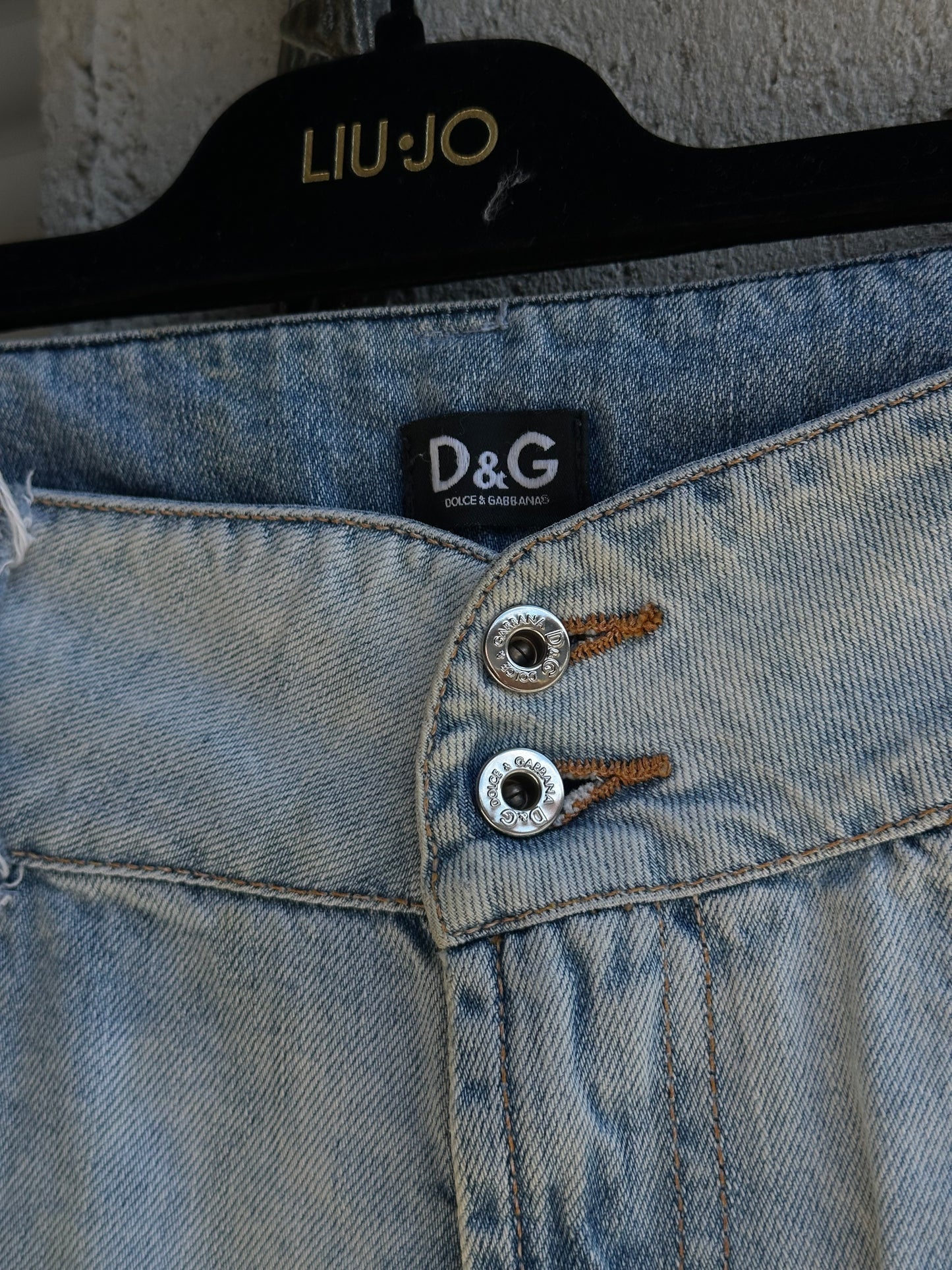 DOLCE & GABBANA FLARED BACK LOGO PANTS