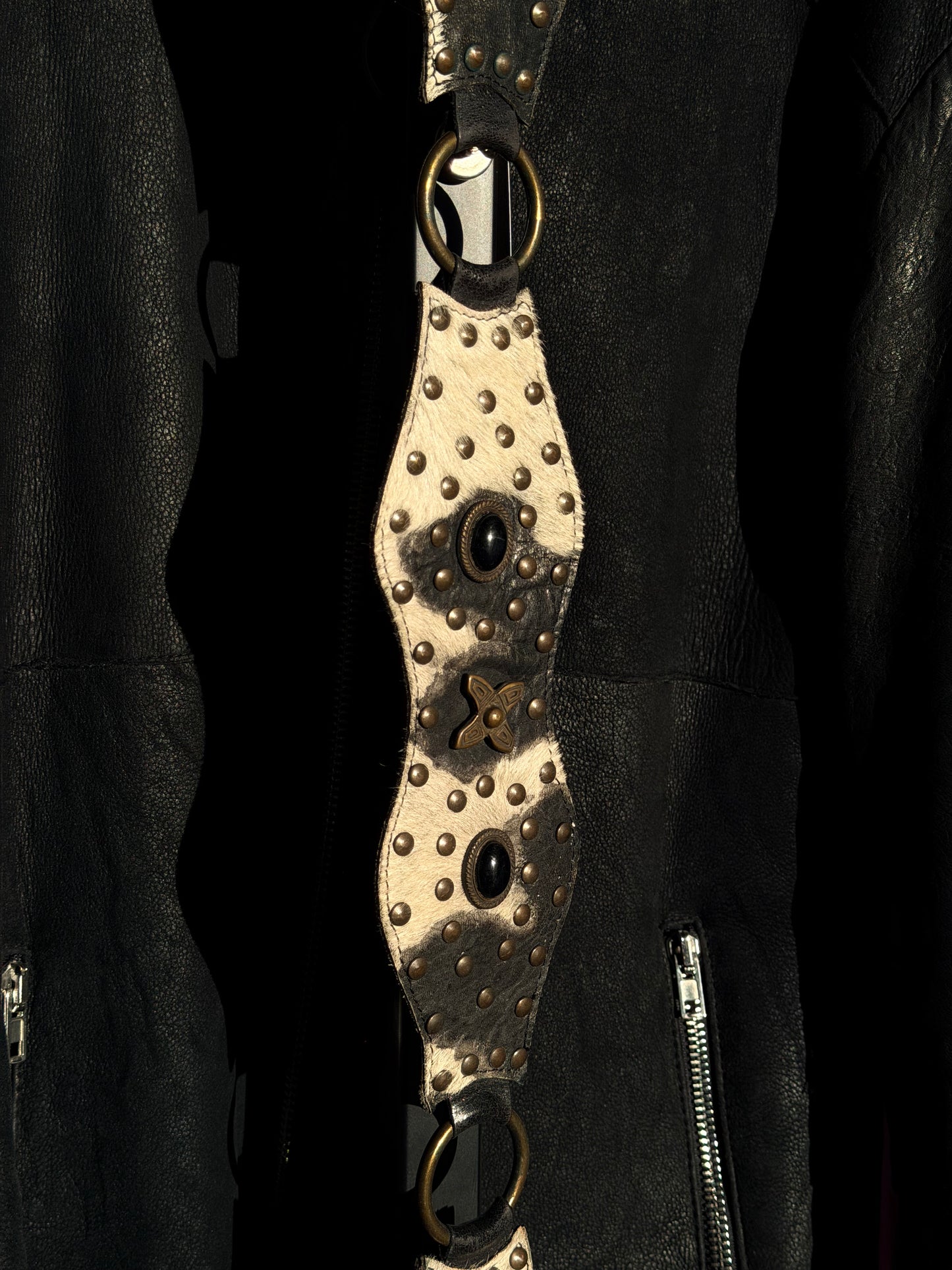 PONYHAIR STUDS RODEO BELT