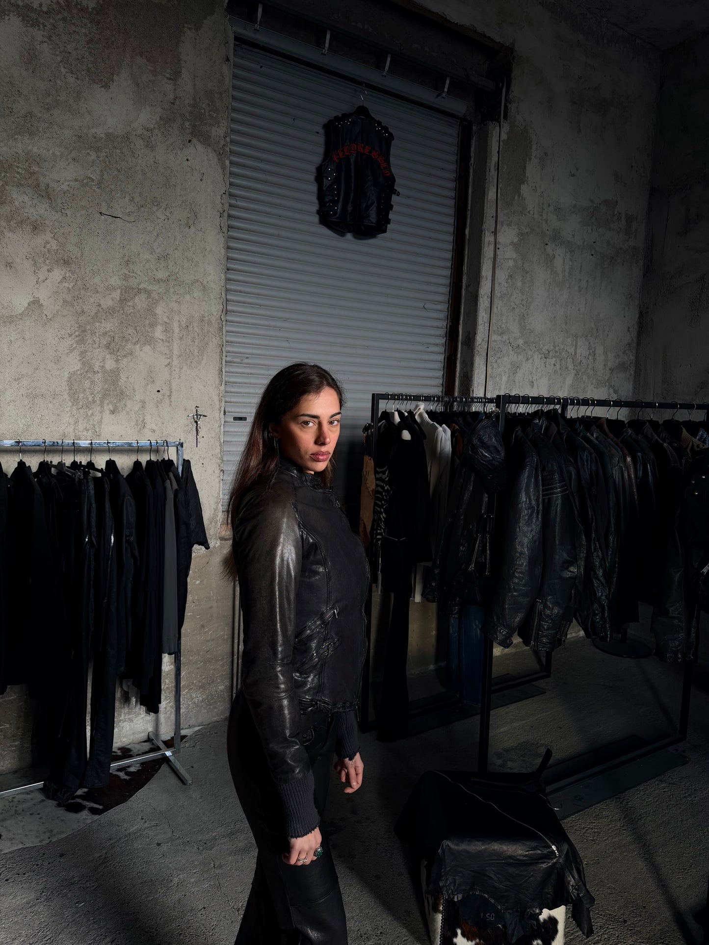 GIORGIO BRATO WASHED LEATHER JACKET