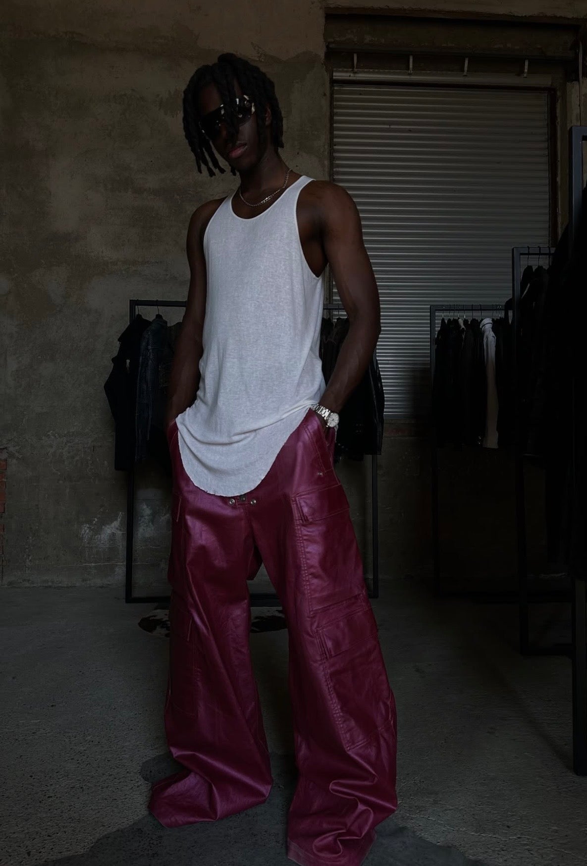 RICK OWENS PINK WAXED BELA