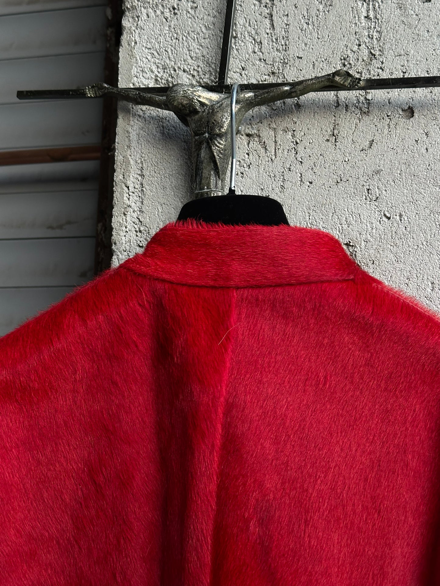 RED PONYHAIR JACKET