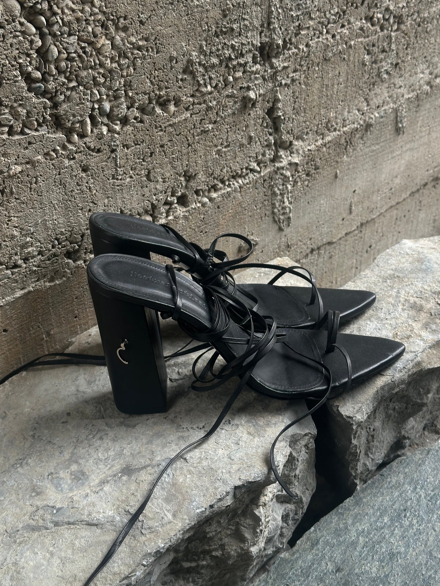 NOSTRASANTISSIMA LEATHER GLADIATOR SANDALS