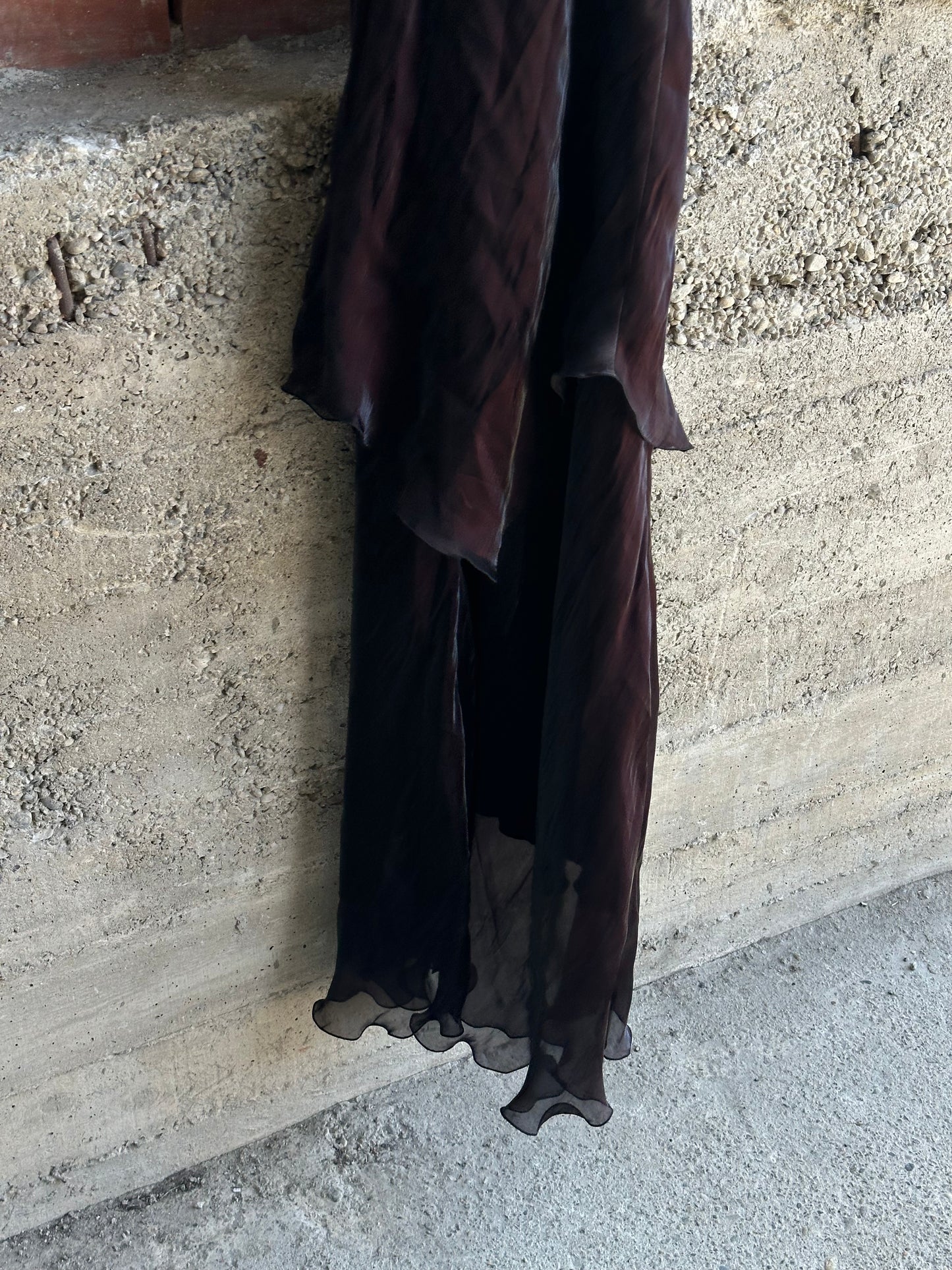 NYLON & SILK BLEND SLIP DRESS