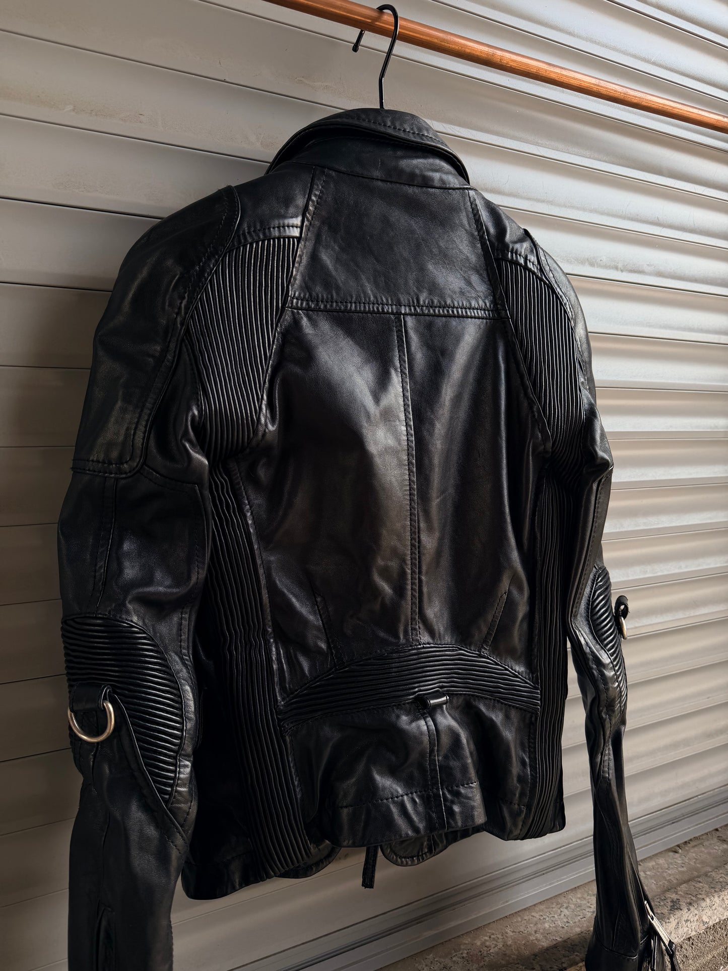 DSQUARED2 LEATHER MOTOR BLAZER