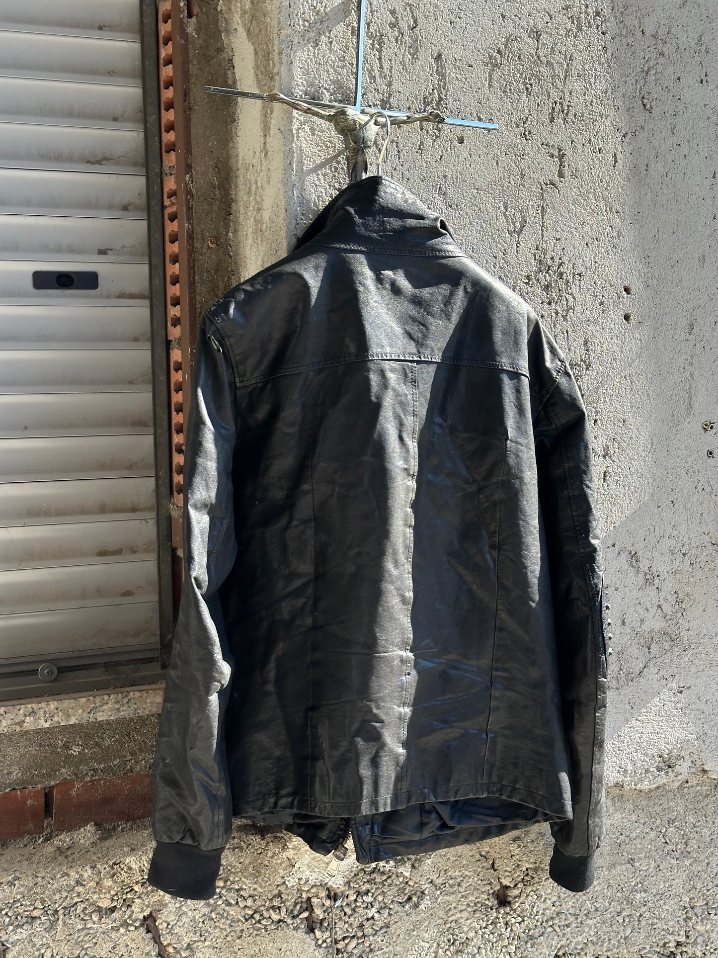 ASYMMETRIC ZIP LEATHER JACKET
