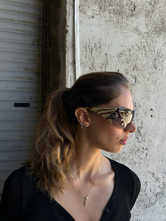 BLUMARINE ZEBRA PONYHAIR SUNGLASSES
