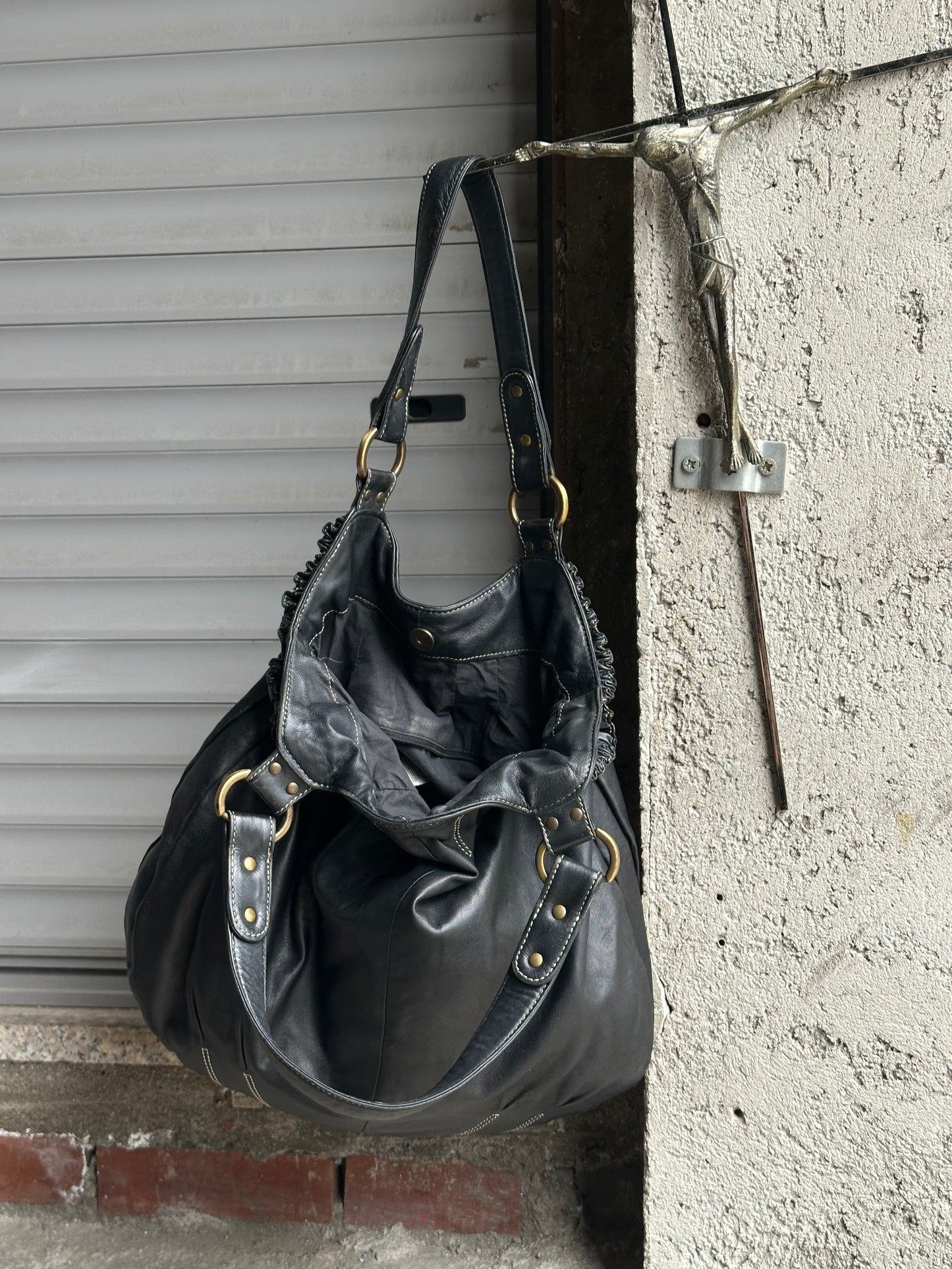 MAX & CO LAMB LEATHER TOTE BAG