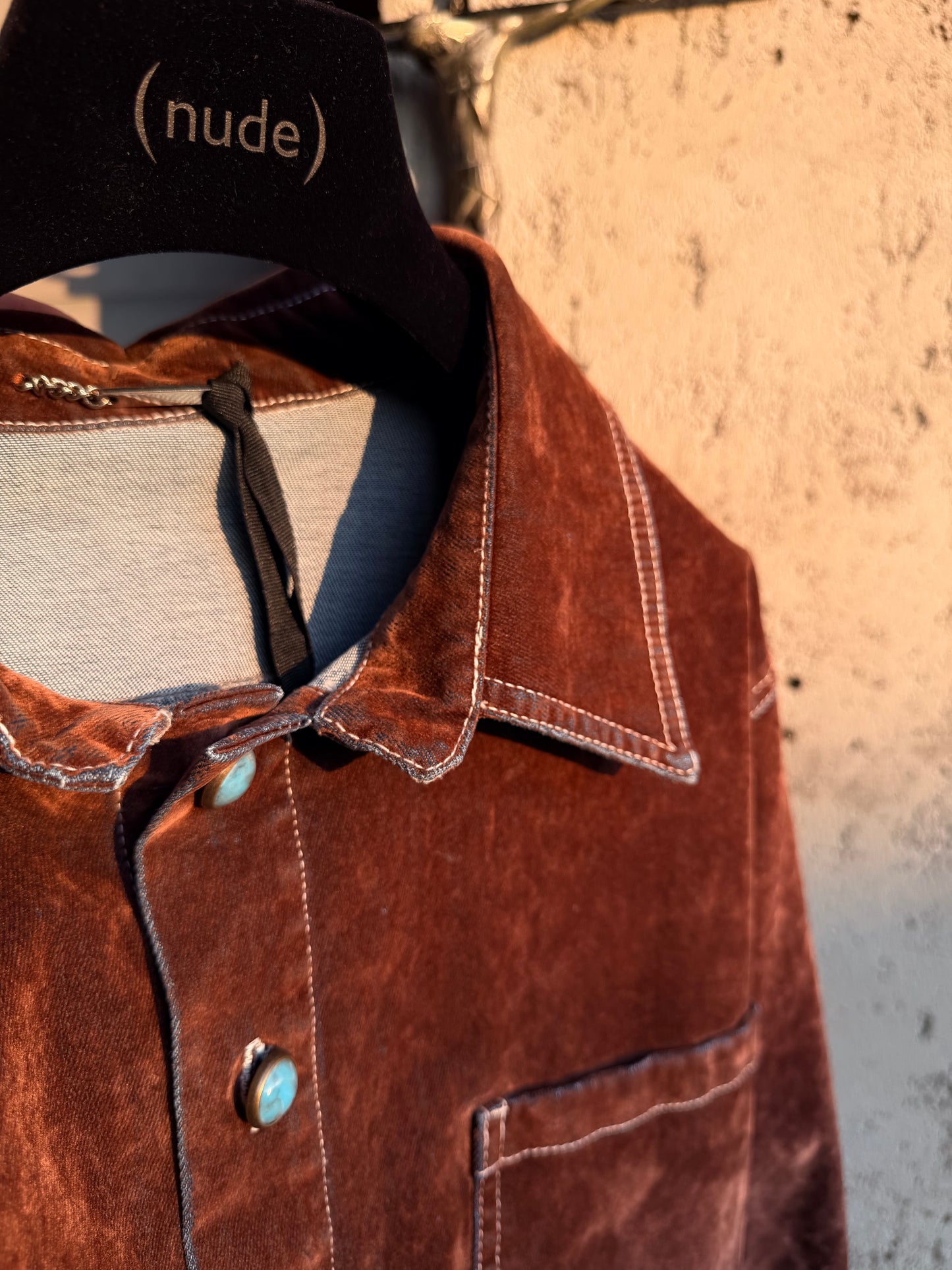 FLOCKED DENIM RODEO SHIRT