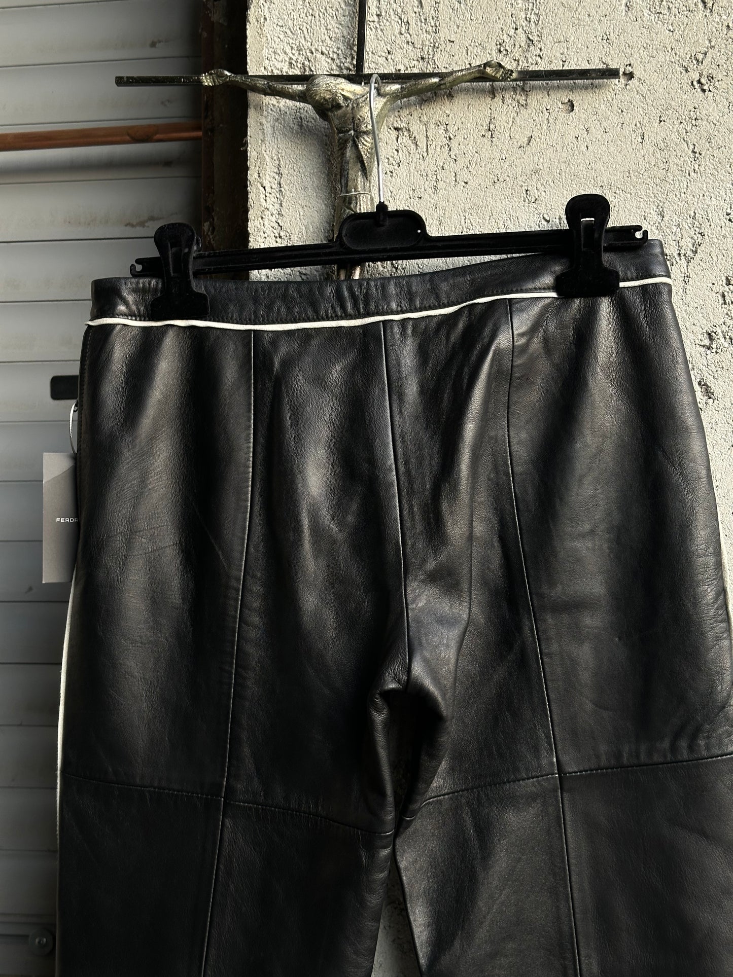 ARMANI FLARED LEATHER PANTS