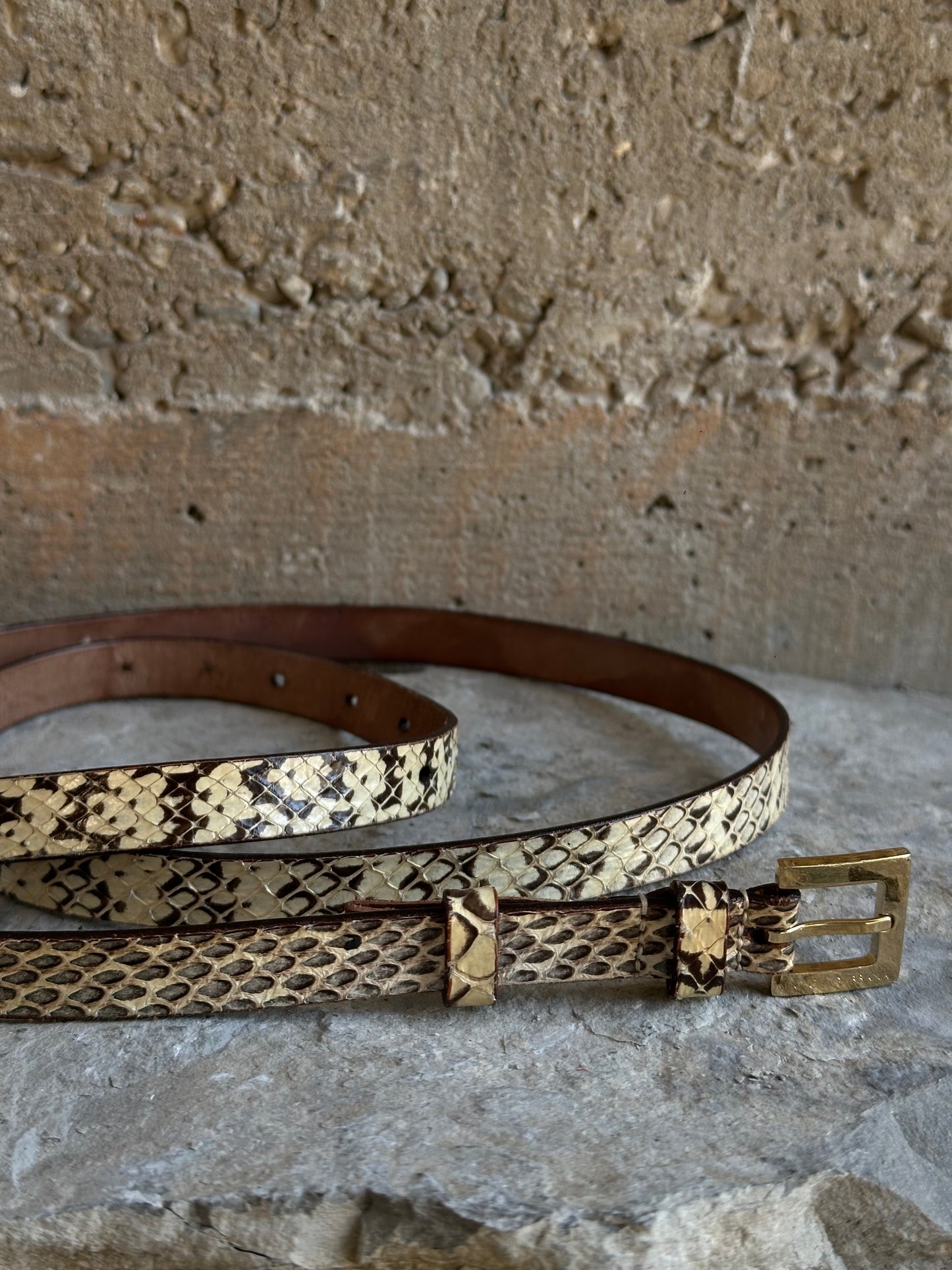 DOLCE & GABBANA SNAKESKIN MINI BELT