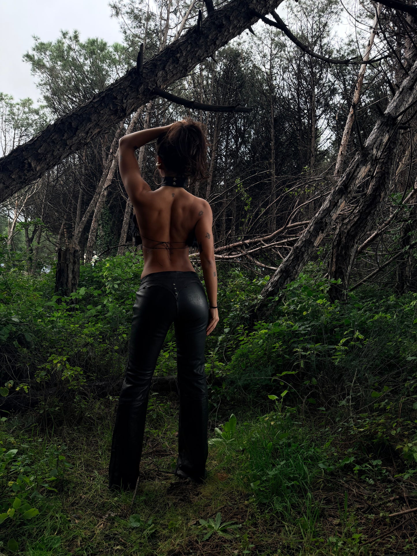 ALEKSANDER CECCO “ALEYA” BOOTCUT LEATHER PANTS