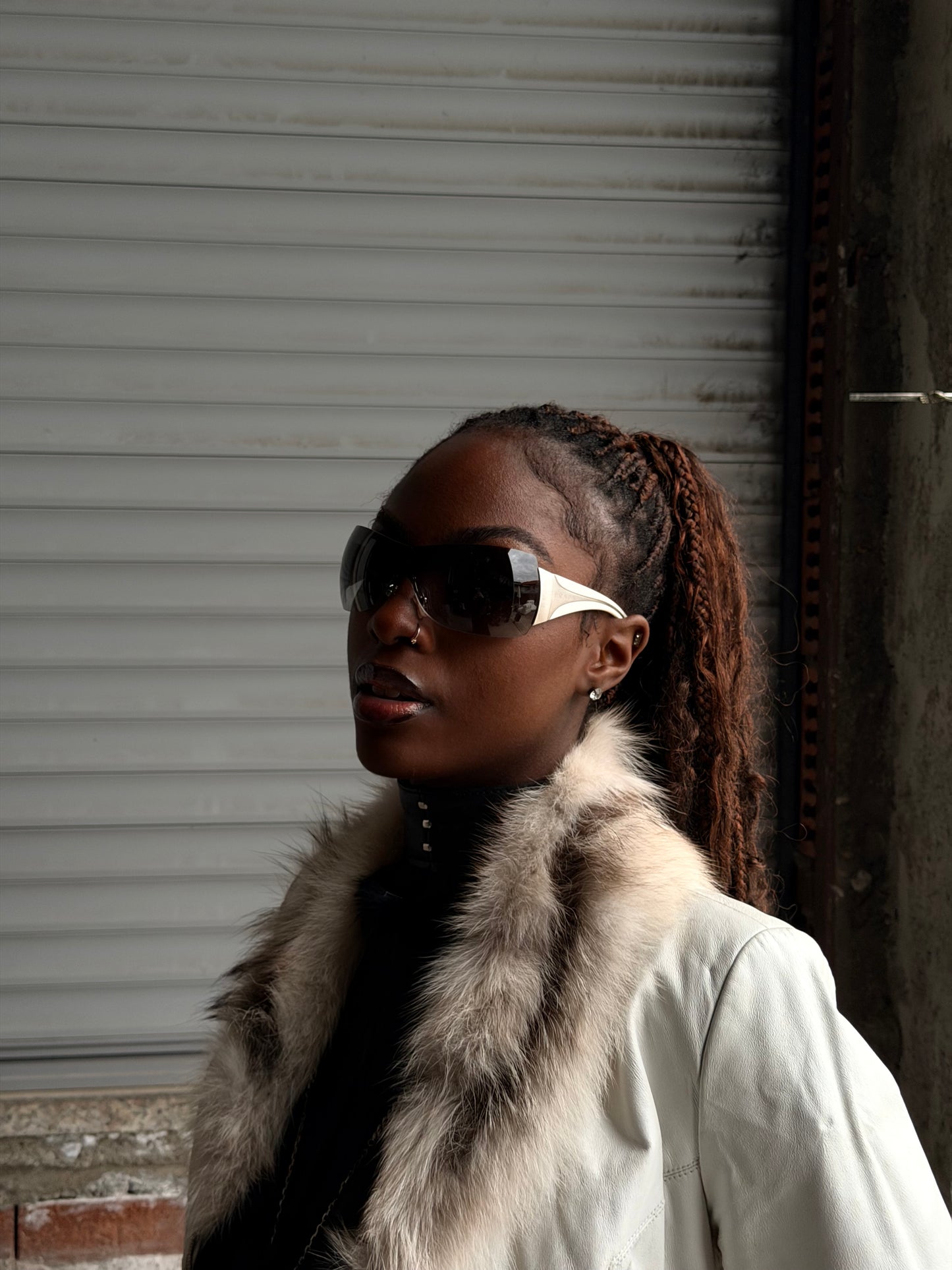 PRADA SILVER STRIPE SUNGLASSES