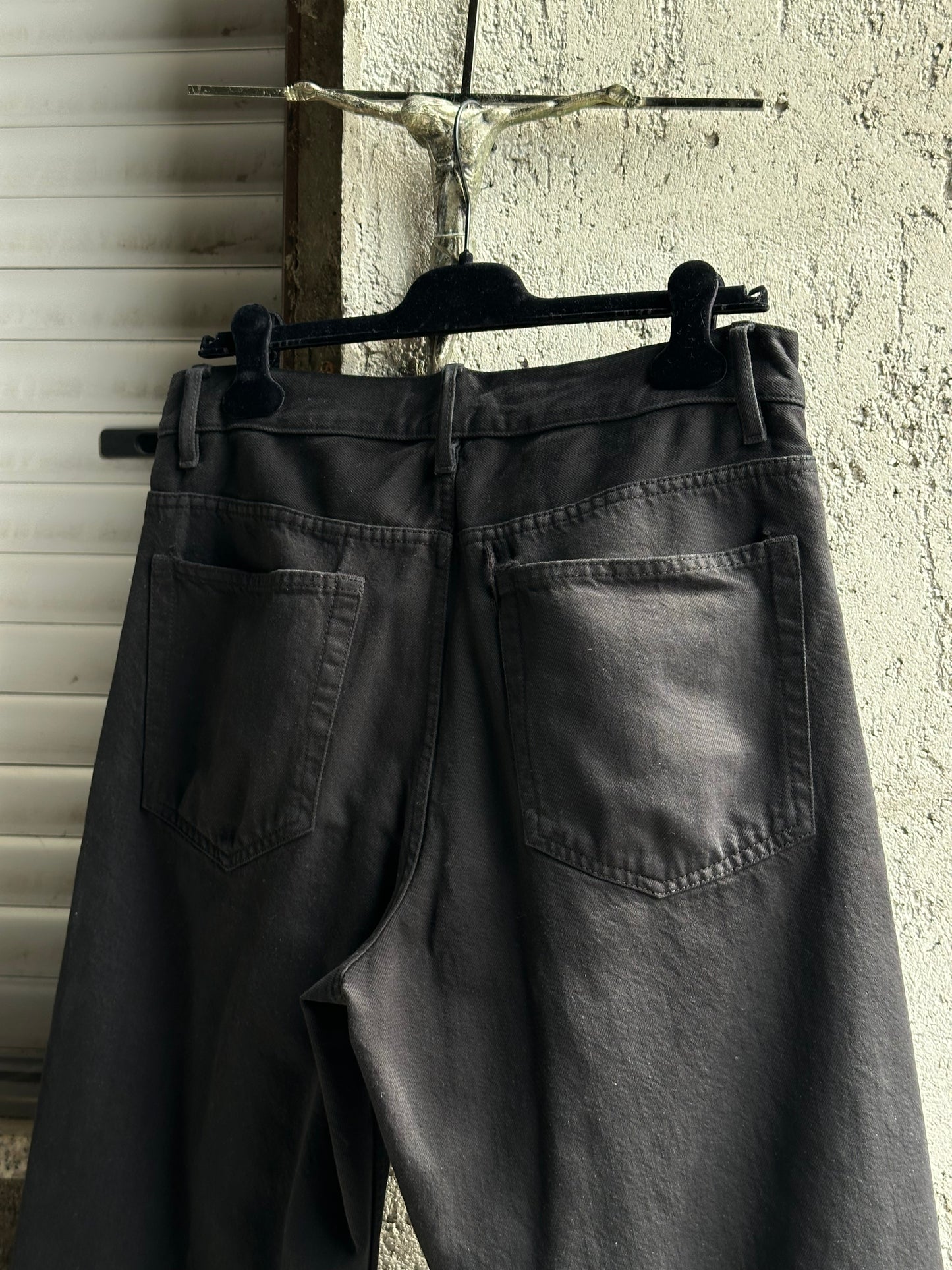 ANN DEMEULEMEESTER BLACK BAGGY PANTS
