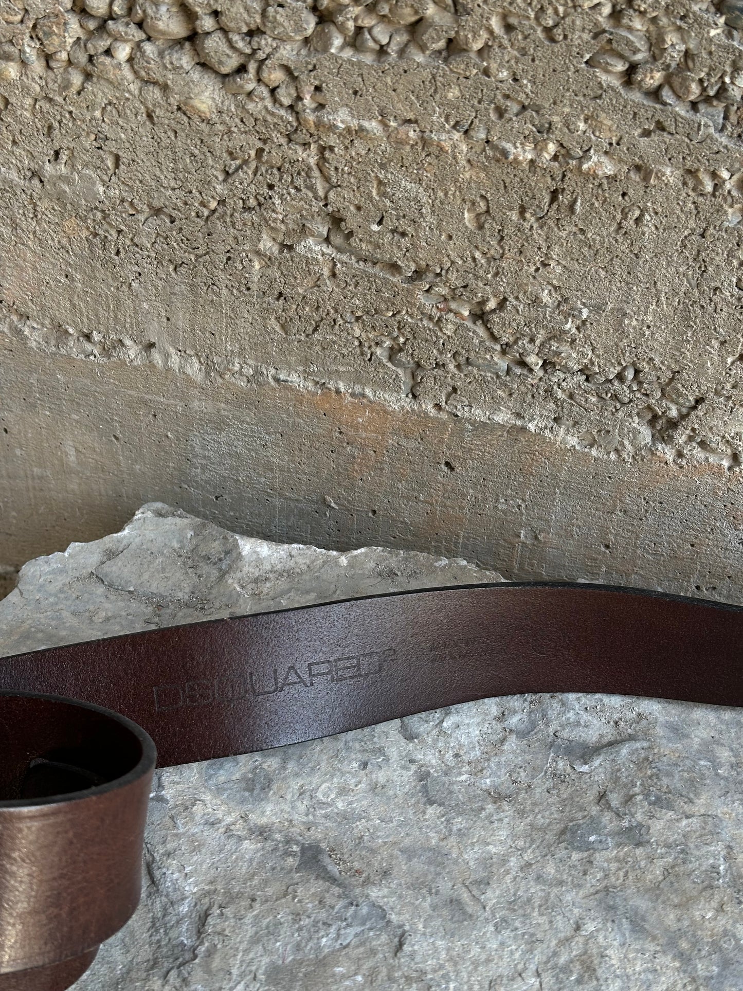 DSQUARED2 LORD BROWN LEATHER BELT