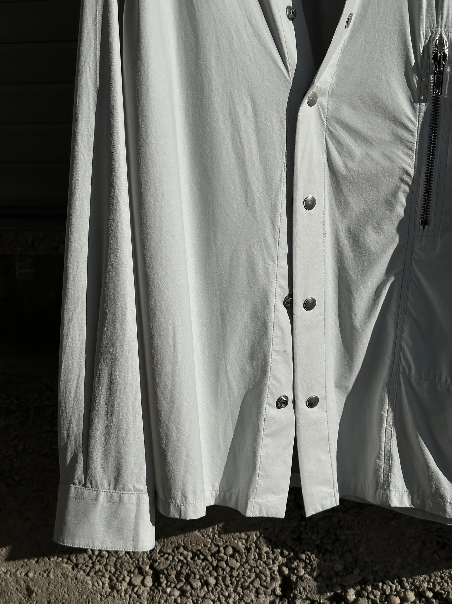 RICK OWENS TECUATL S/S 20 WHITE SHIRT