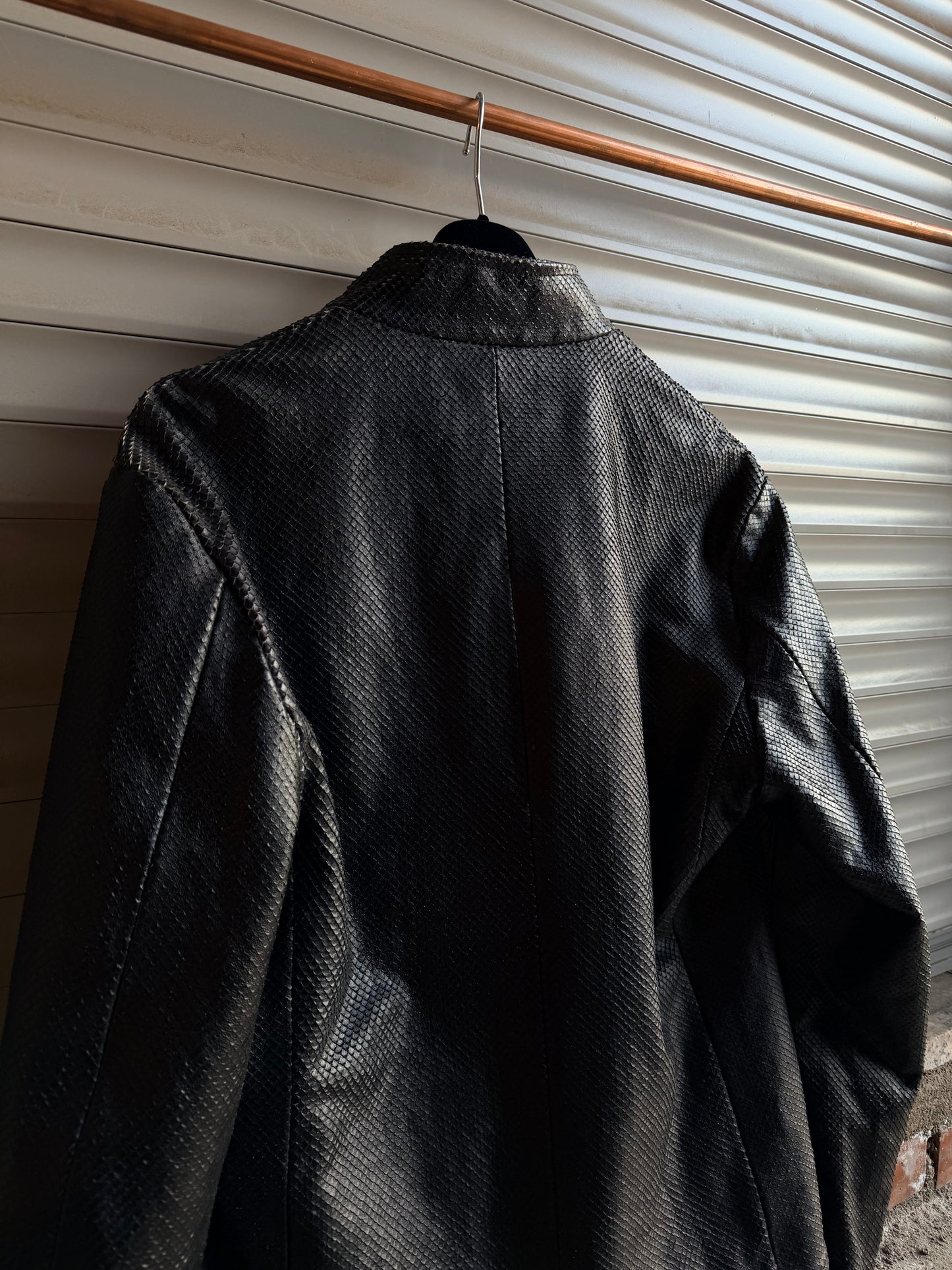 SNAKESKIN LEATHER BIKER