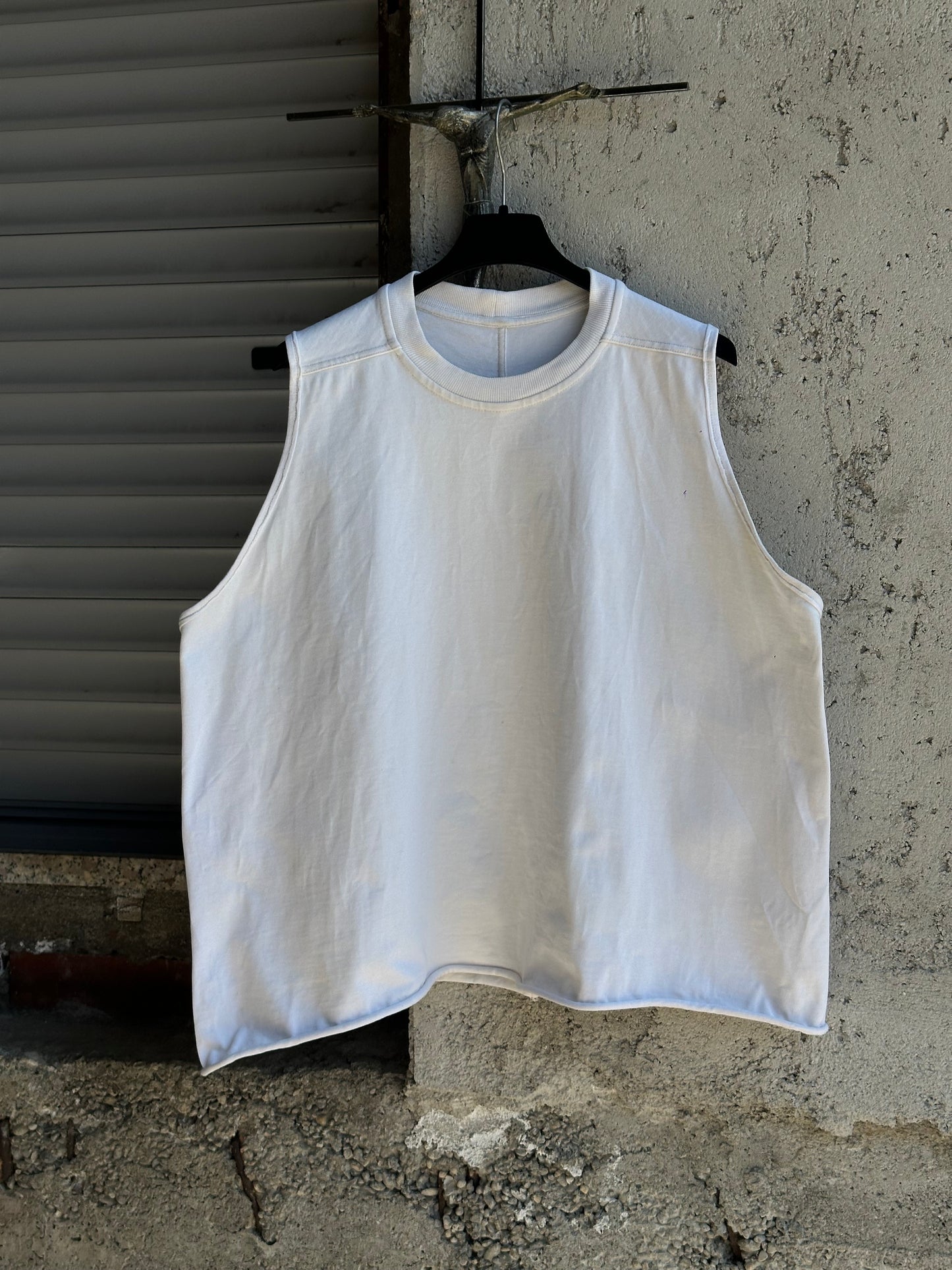 RICK OWENS WHITE TANK TOP