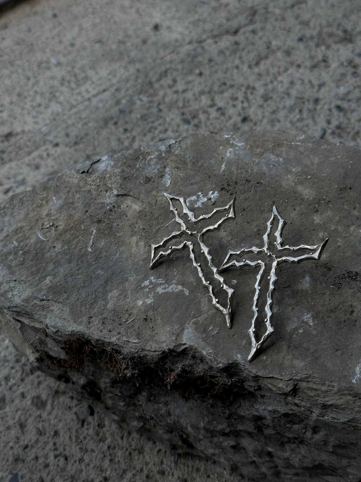 HAILVMARY HUGE CROSS EARRINGS