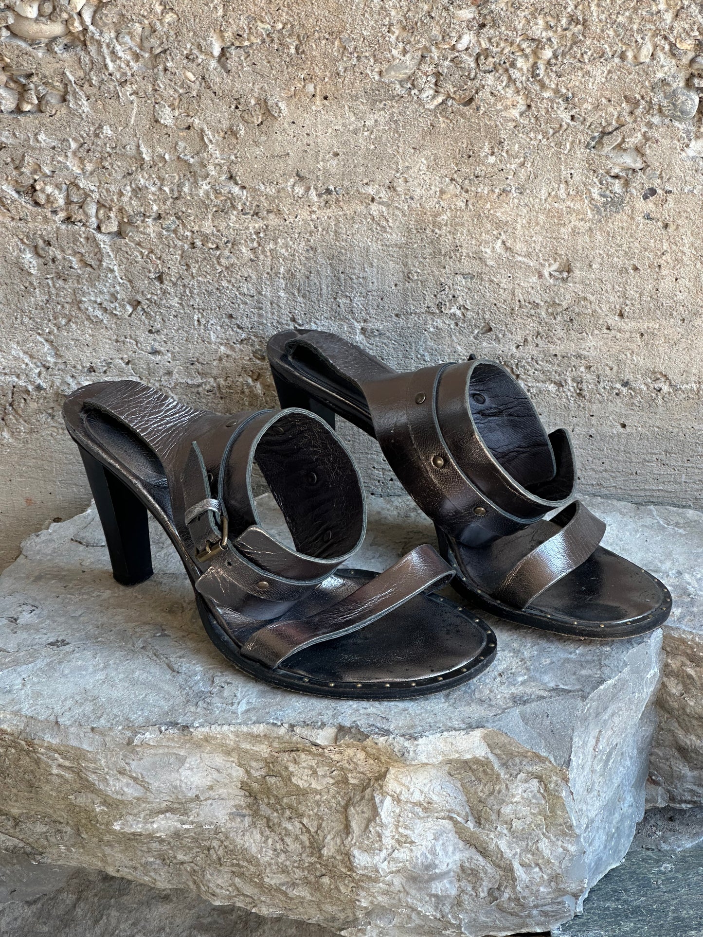 MAX MARA STUDDED GLADIATOR SANDALS