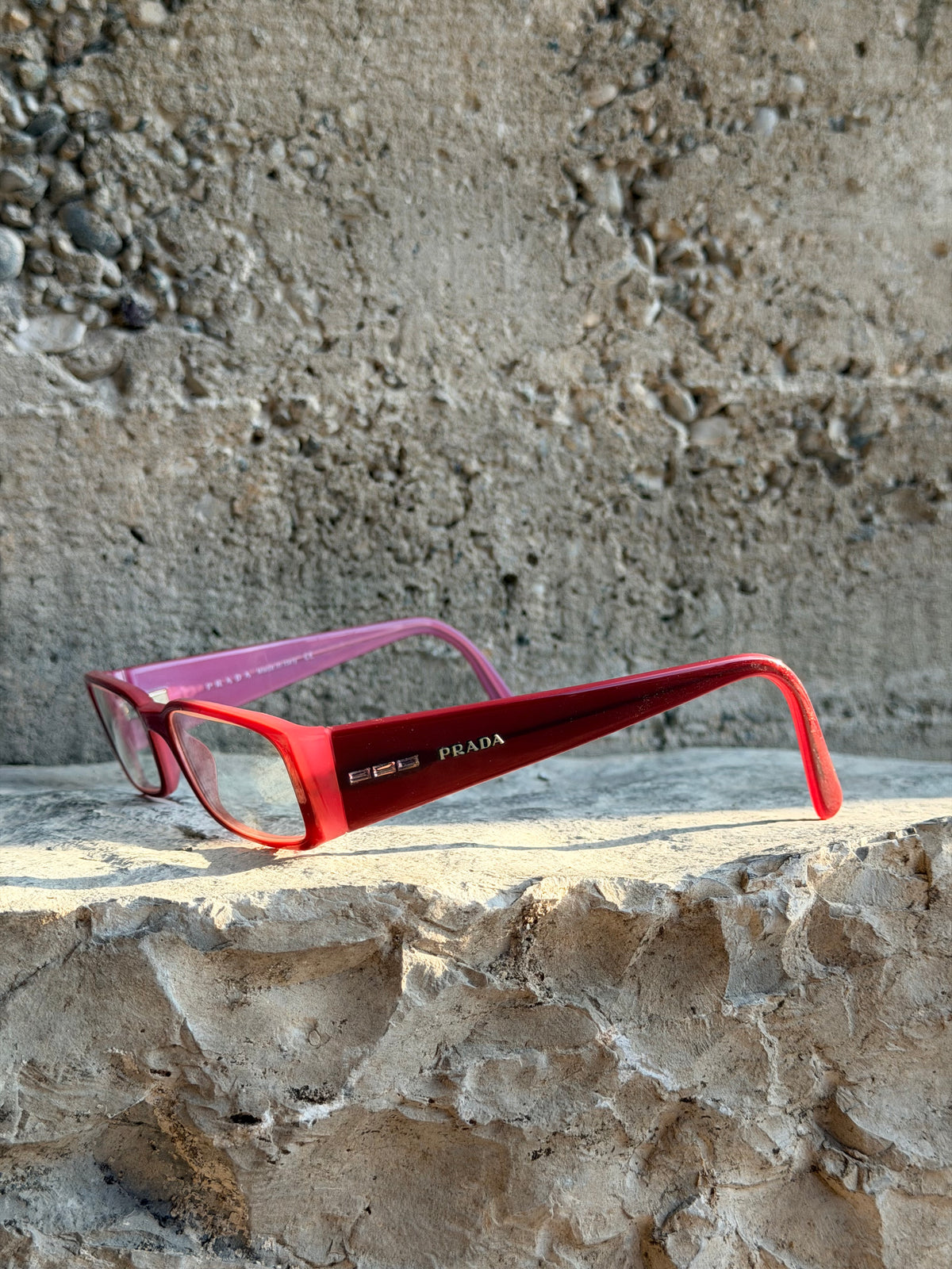 PRADA RED GLASSES
