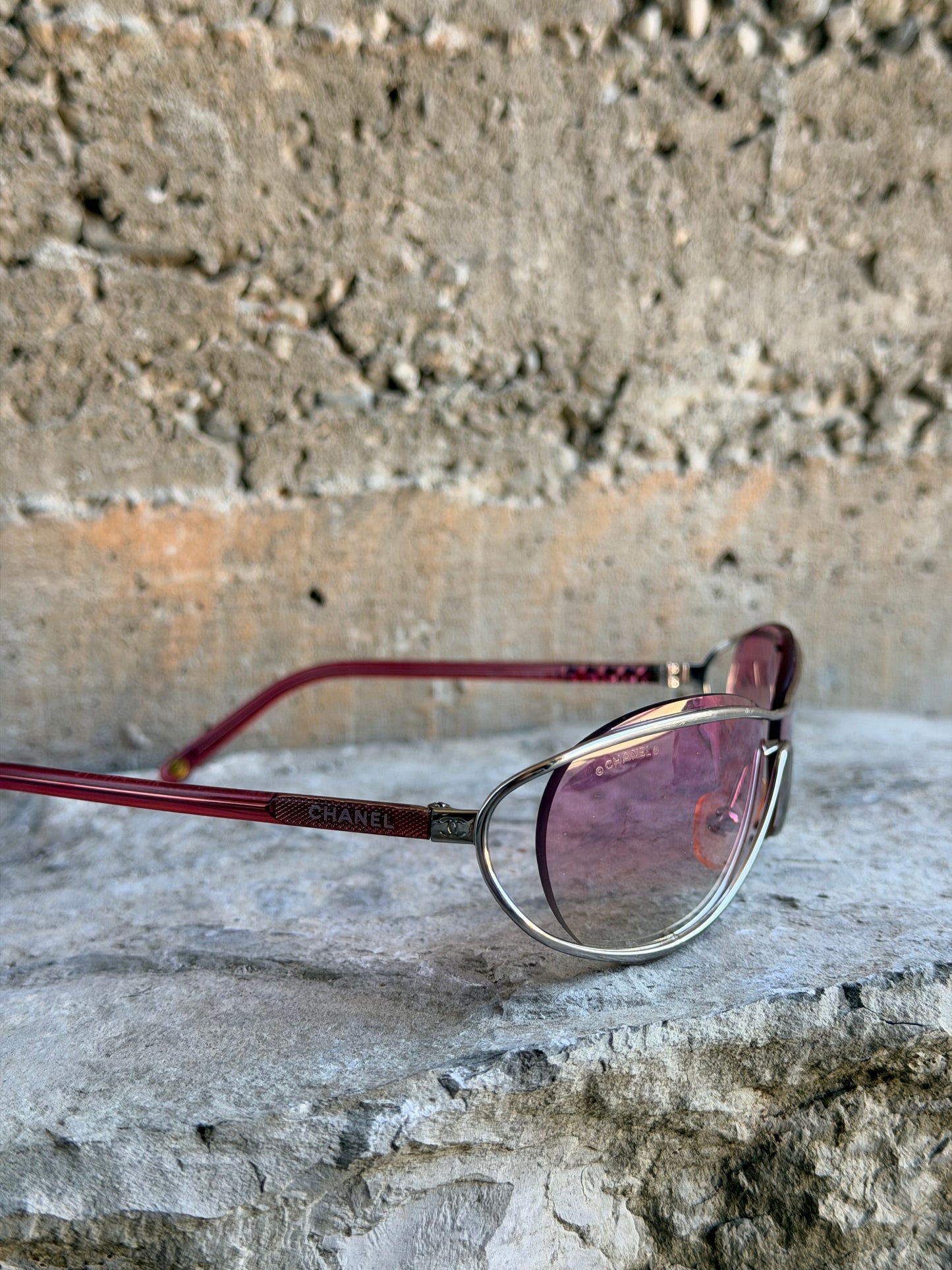 CHANEL EARLY 2000’ RUNWAY PINK SUNGLASSES