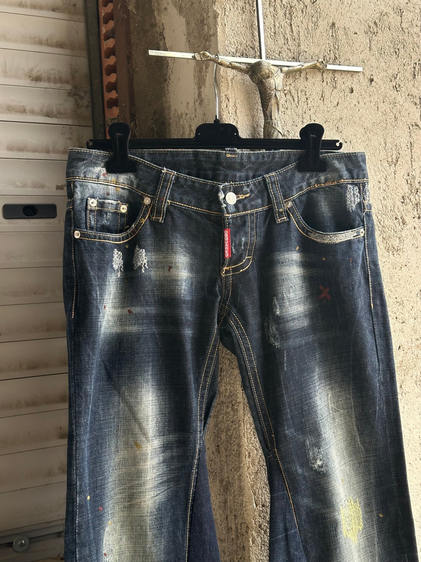 DSQUARED2 FLARED DENIM PANTS
