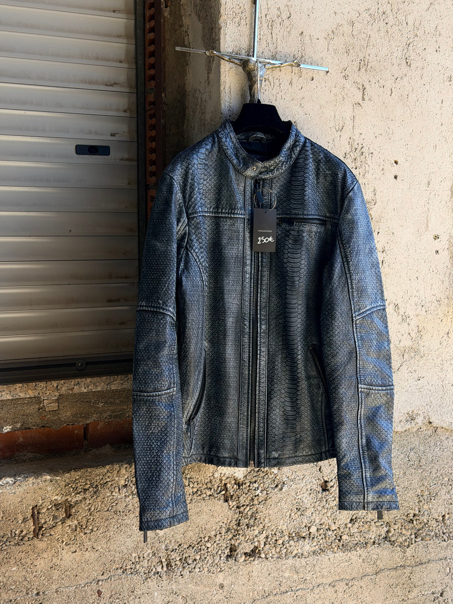 SNAKESKIN LEATHER BIKER