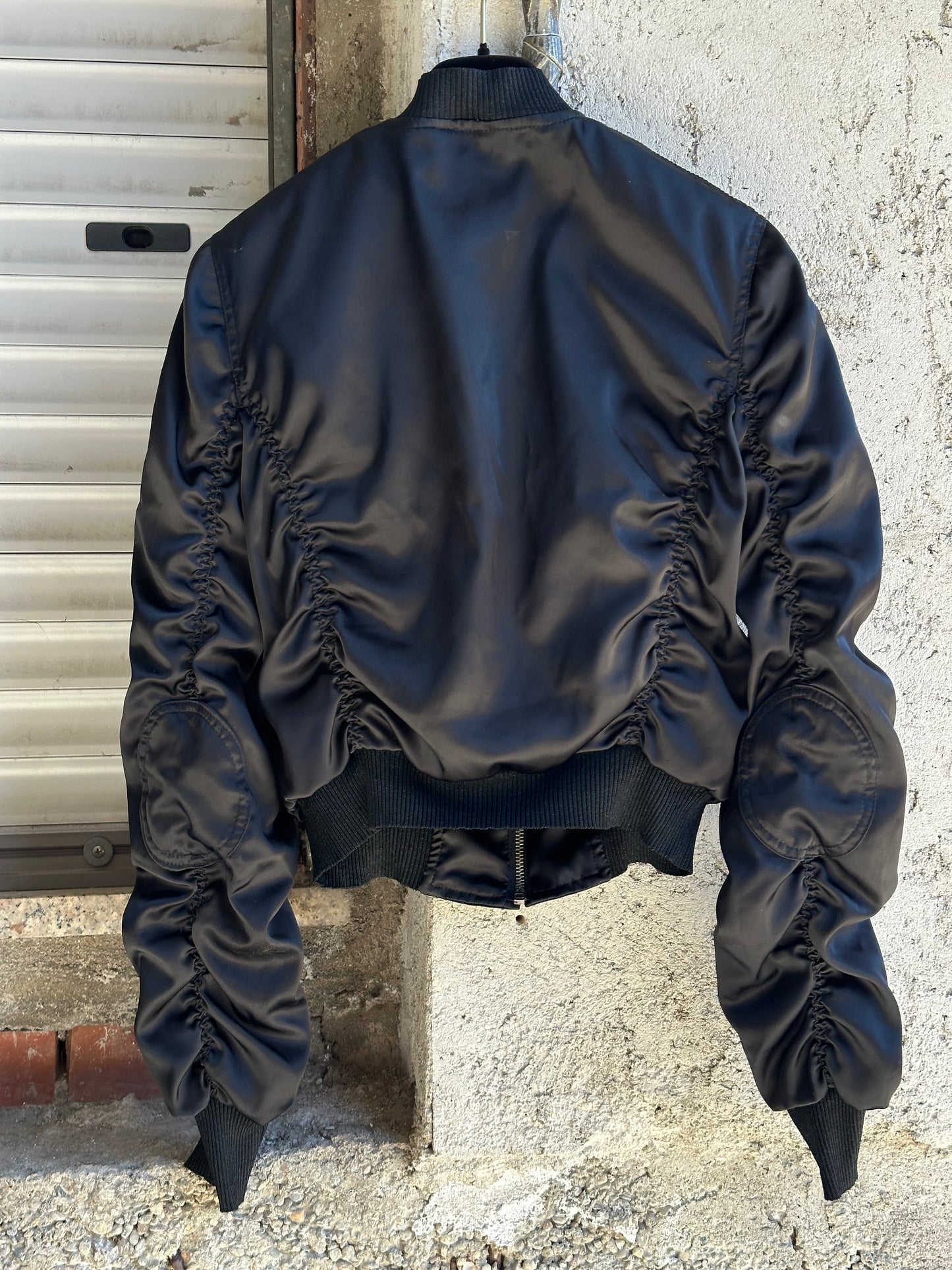 DENNY ROSE SATIN RUCHED SLEEVES JACKET