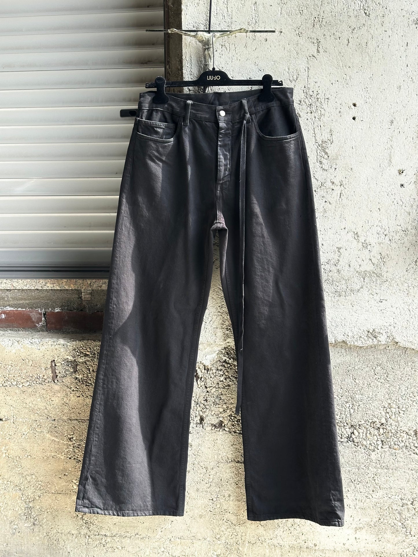 ANN DEMEULEMEESTER BLACK BAGGY PANTS