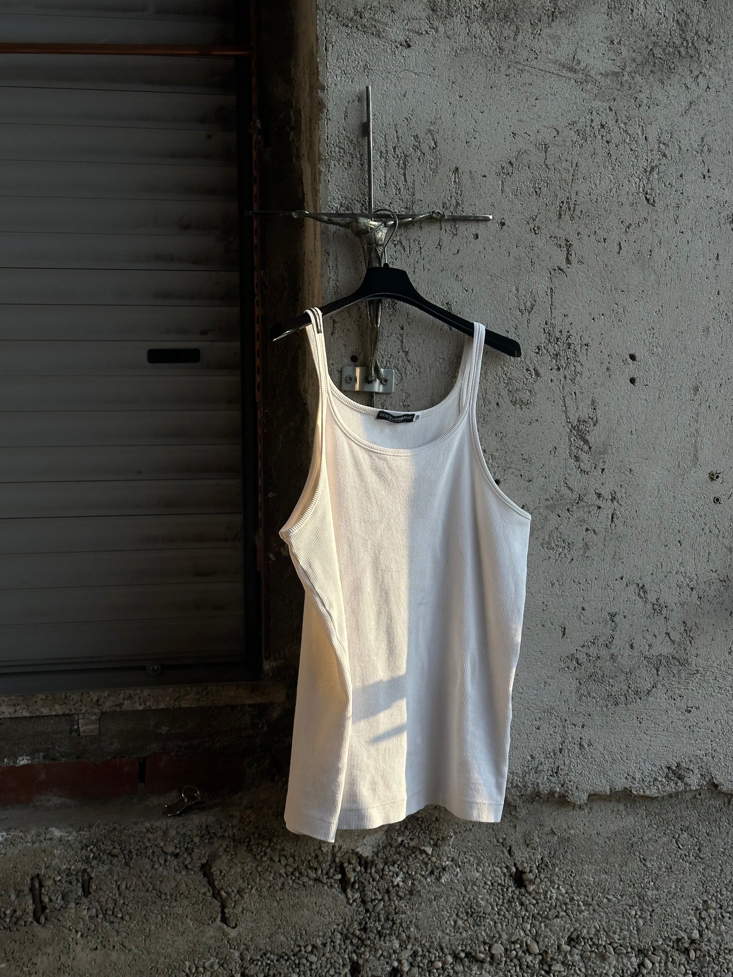 DOLCE & GABBANA WHITE TANK TOP