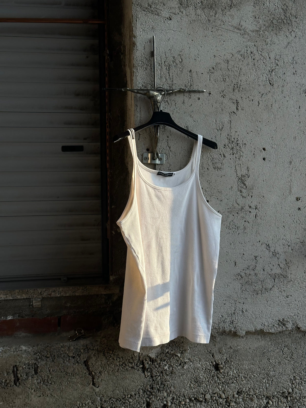 DOLCE & GABBANA WHITE TANK TOP