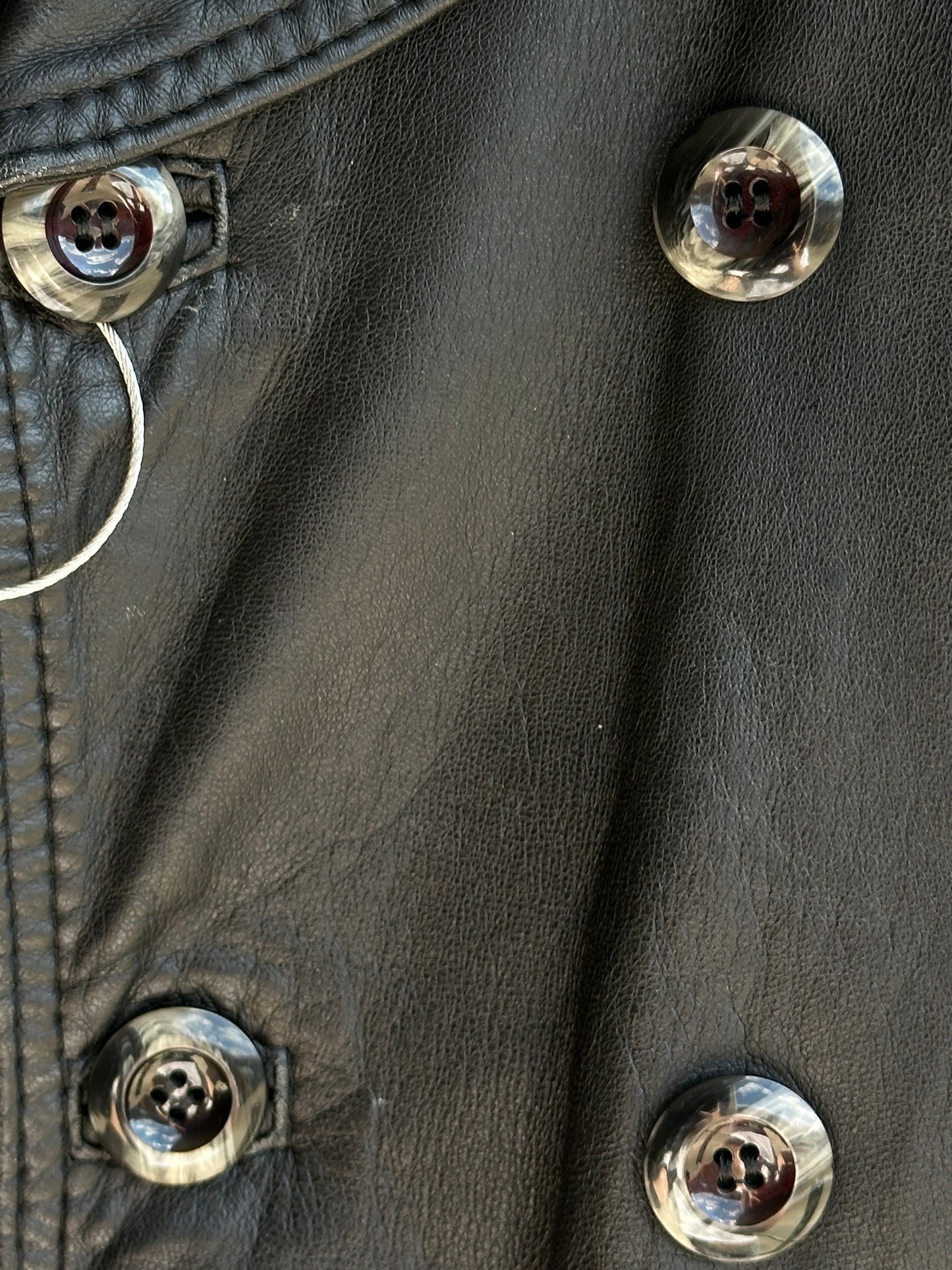 BLACK LEATHER TRENCH COAT