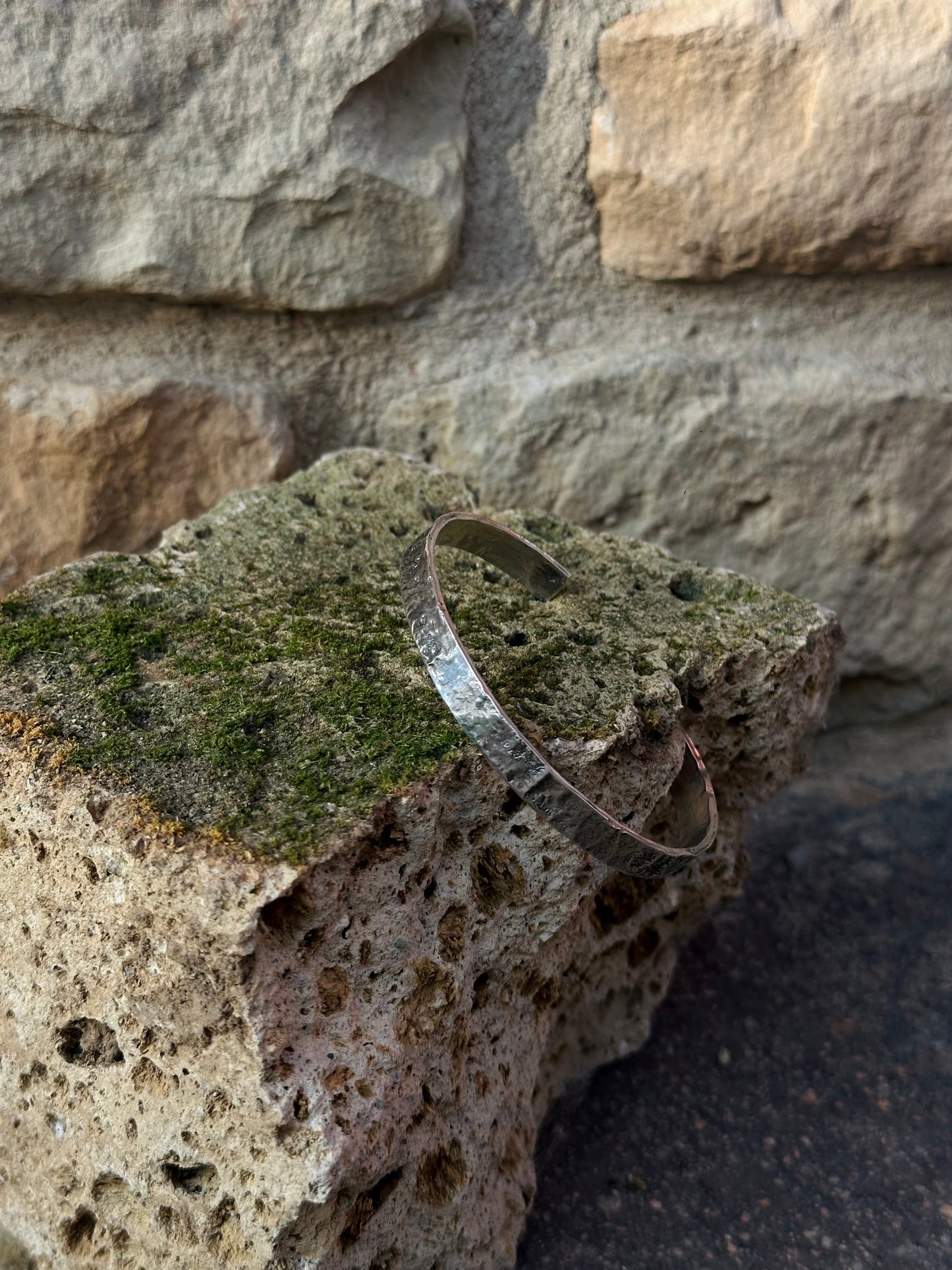 HAILV SOLID UNIQUE TEXTURE SILVER BRACELET