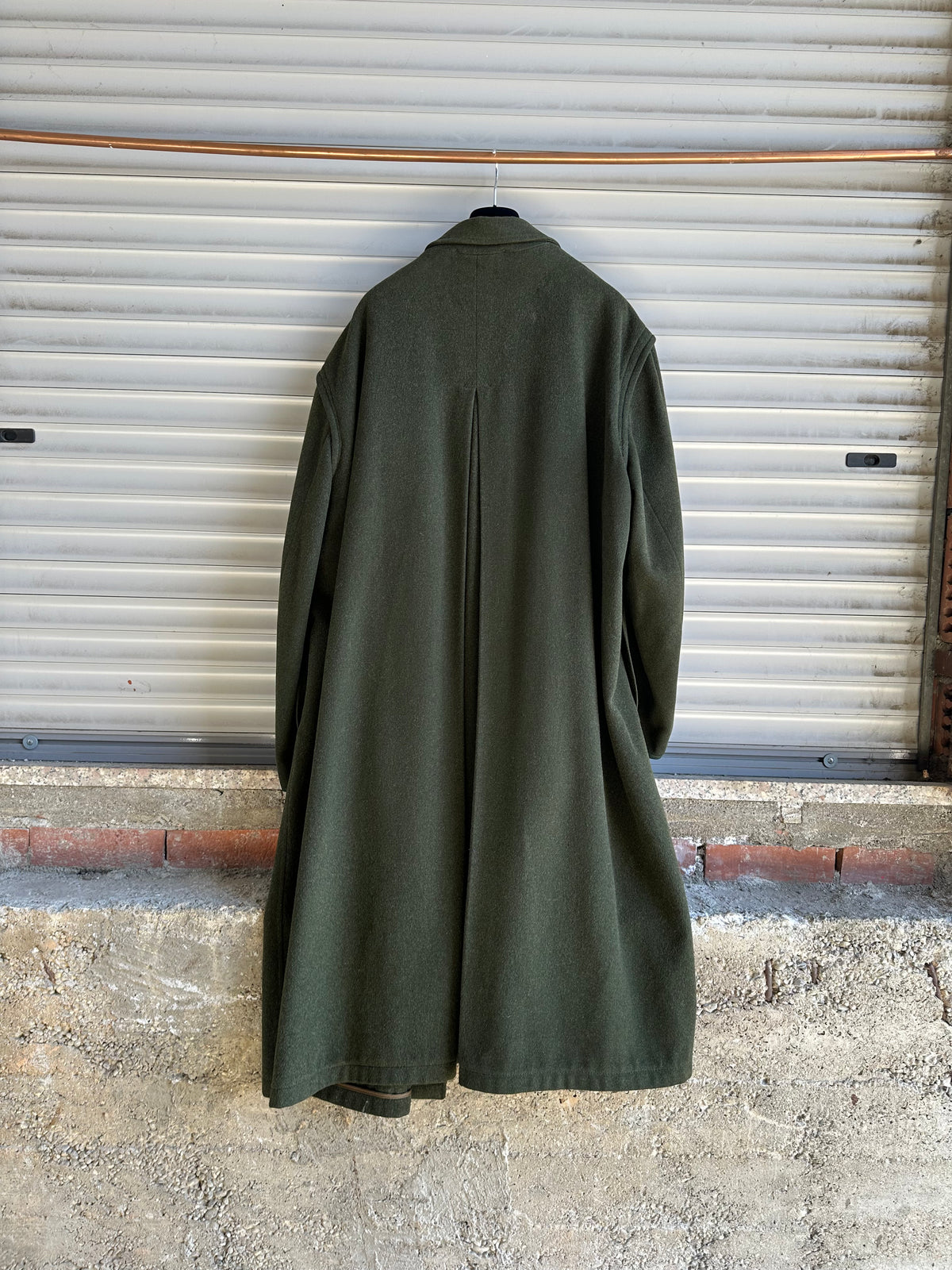WOOL OLIVE GREEN COAT