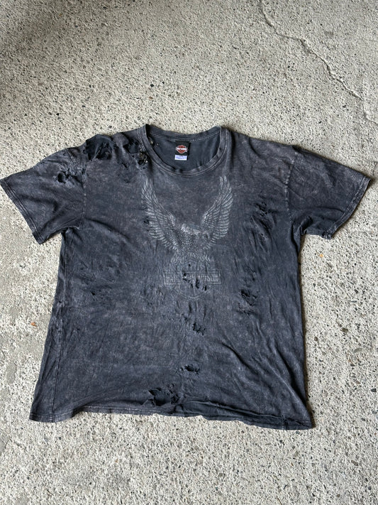 HARLEY DAVIDSON DISTRESSED GREY T-SHIRT