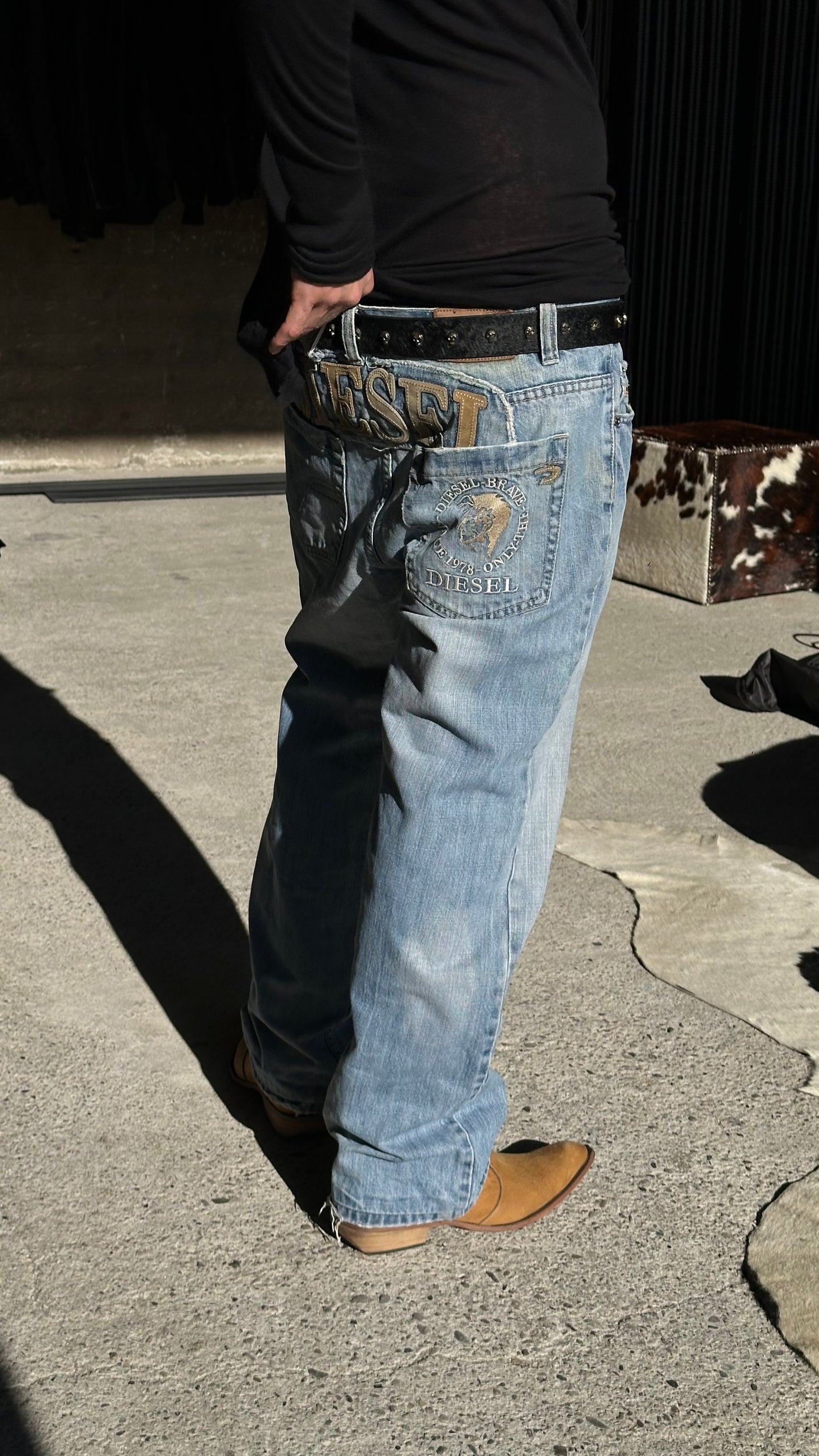 DIESEL BACK LOGO DENIM