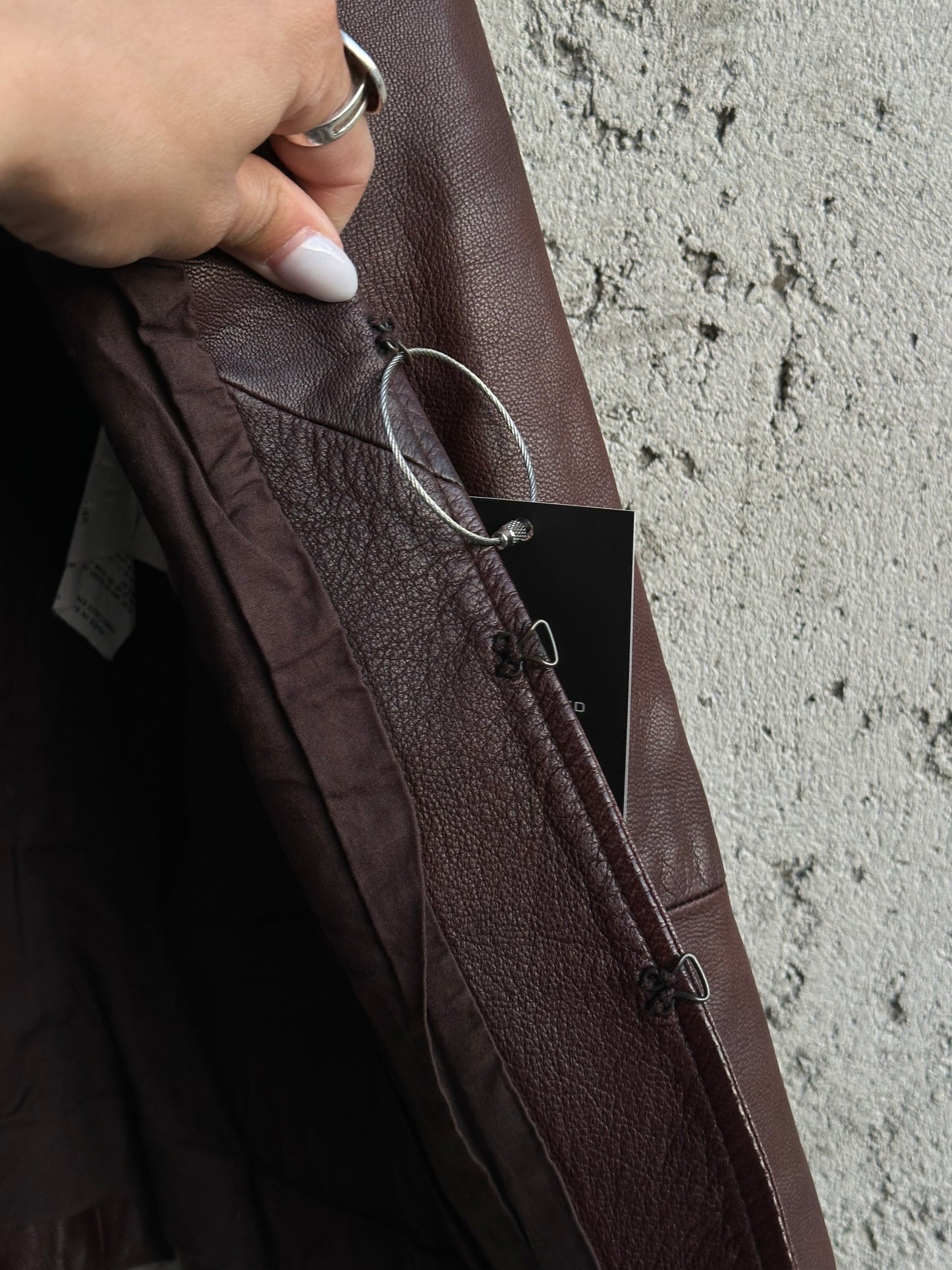 BROWN LEATHER BLAZER