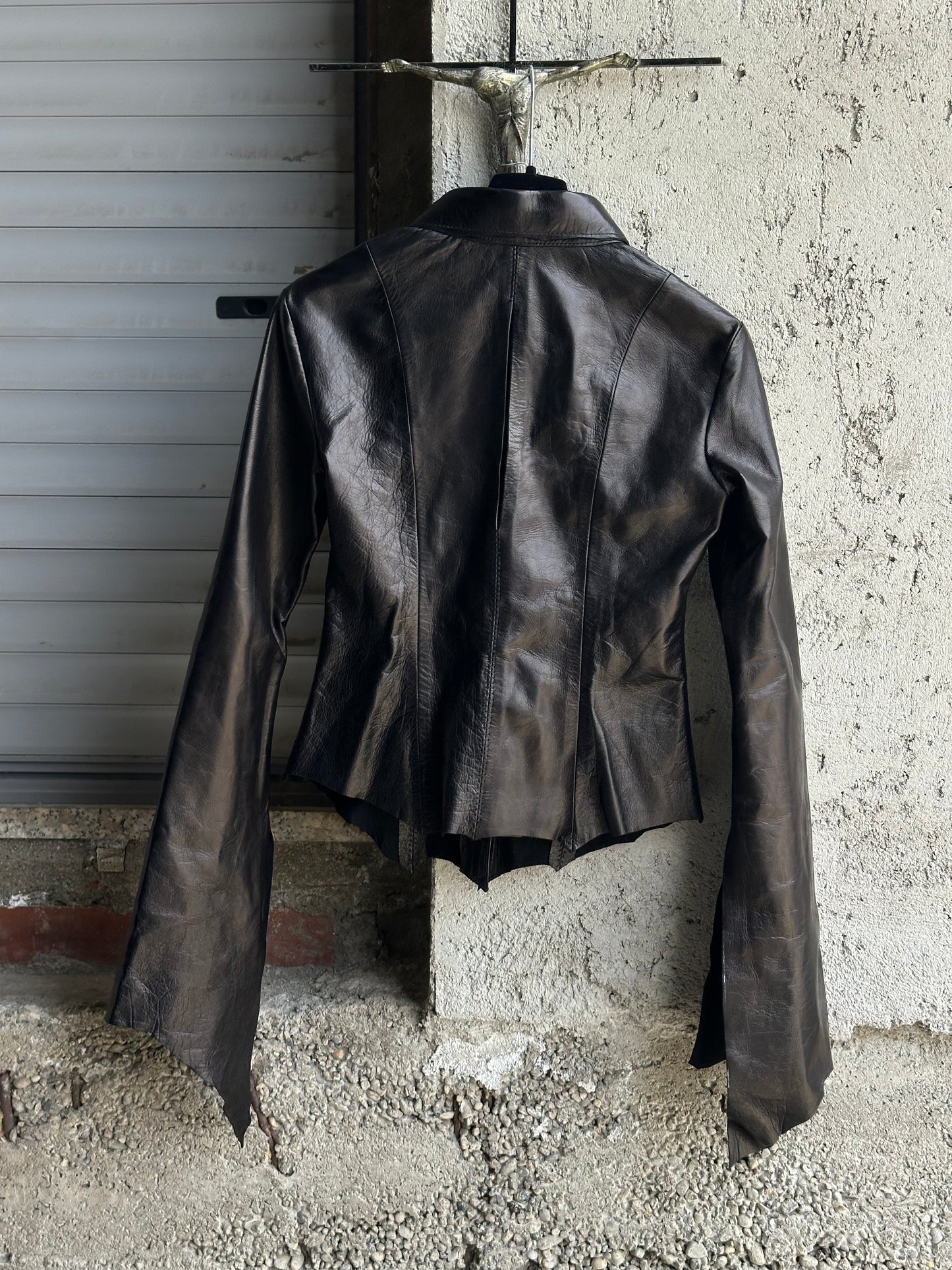 ALEKSANDER CECCO OBLIVION LAMBSKIN LEATHER SHIRT