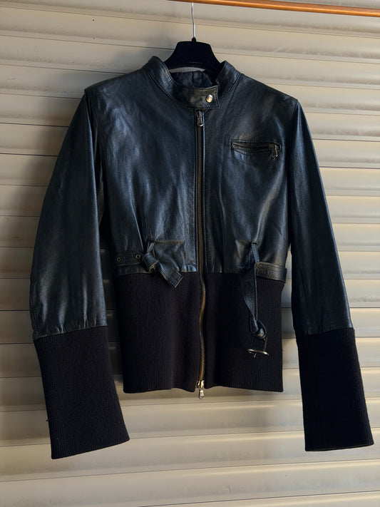 CROPPED SILHOUETTE LEATHER JACKET