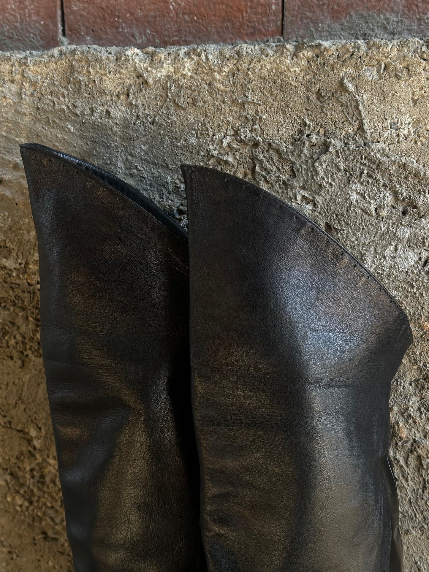 CASADEI MOTOR OVERKNEE LEATHER BOOTS