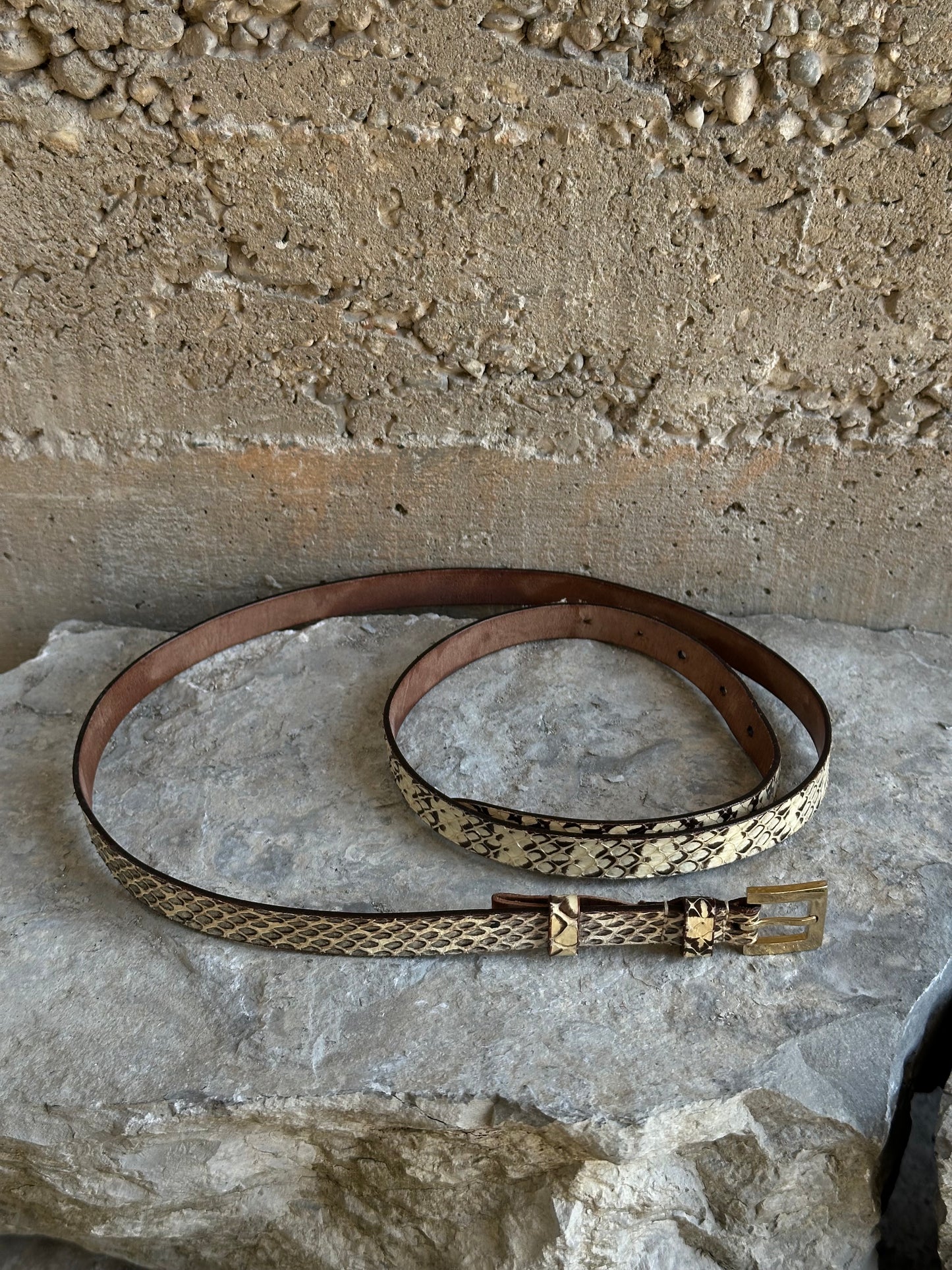 DOLCE & GABBANA SNAKESKIN MINI BELT