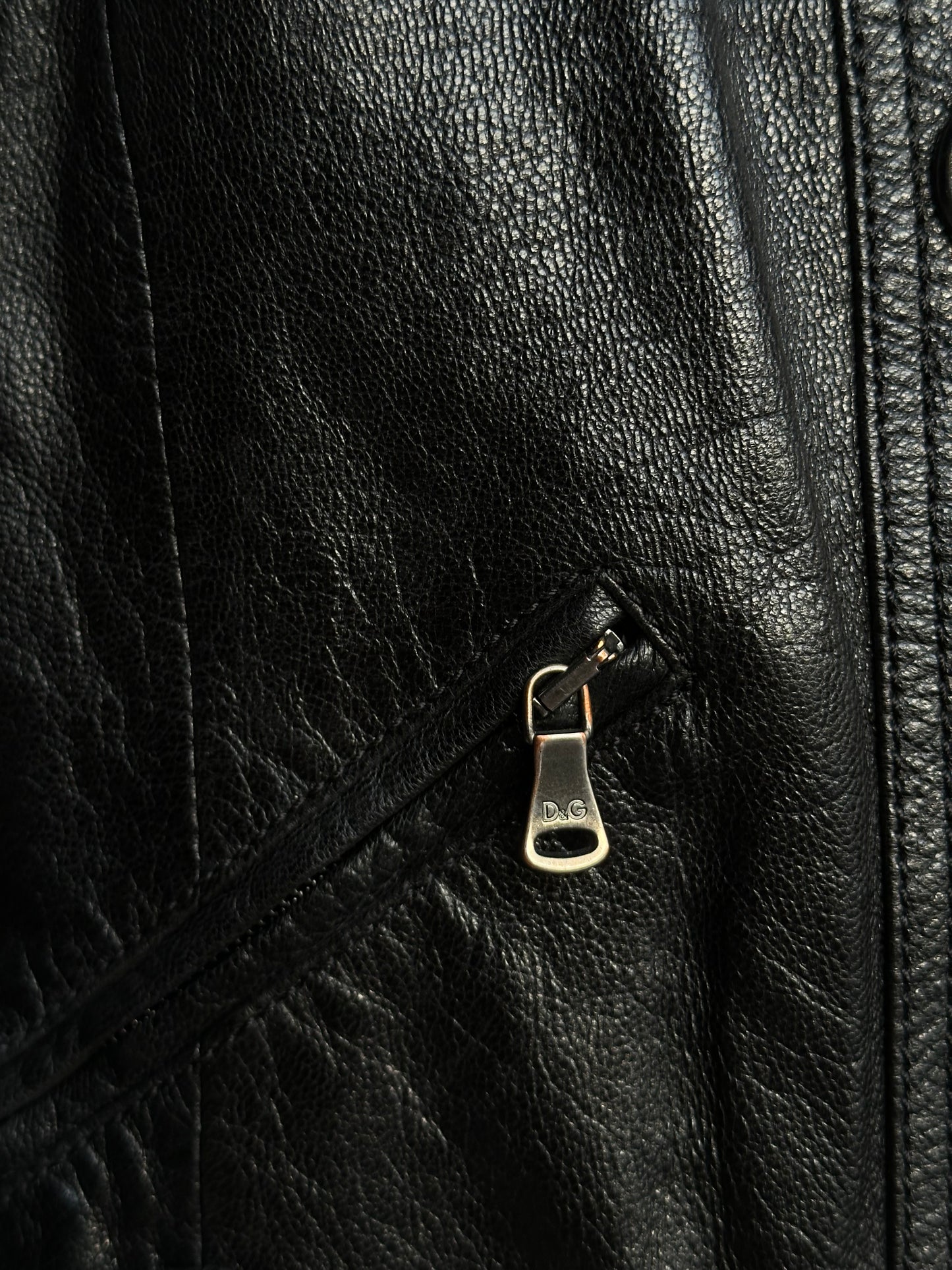 DOLCE & GABBANA DOUBLE BREASTED LEATHER JACKET