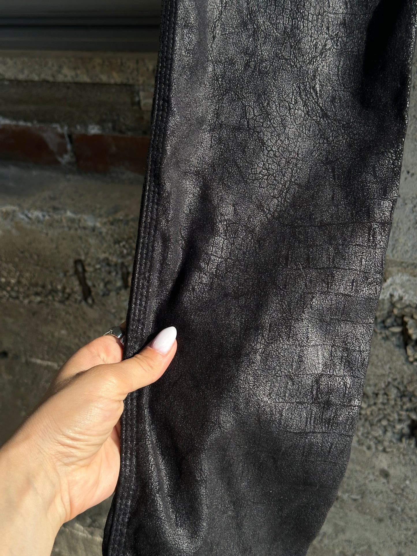 ARMANI SKINNY ELASTIC CROCO PANTS
