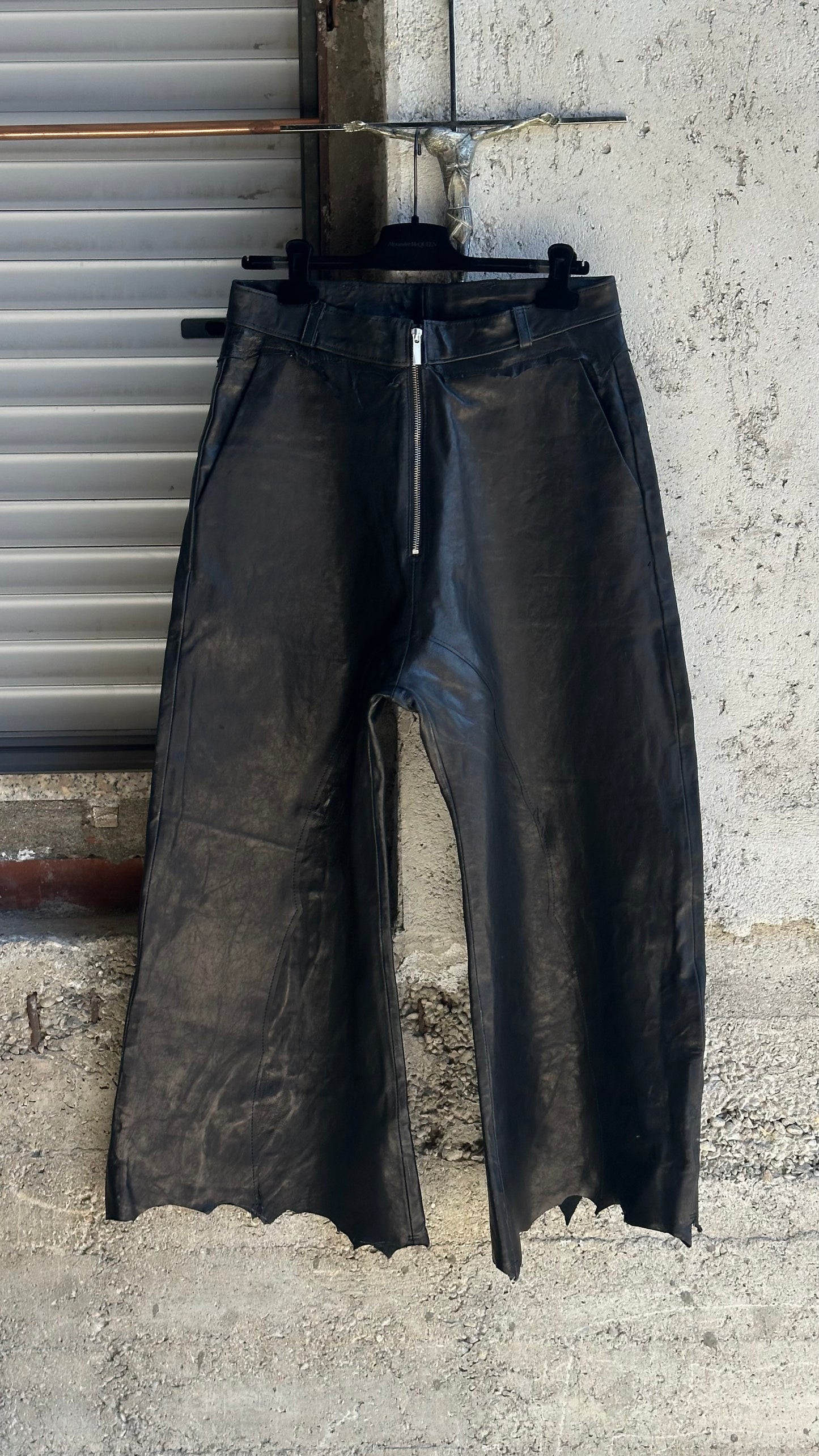 ALEKSANDER CECCO TENEBRAE MONUMENTUS LEATHER PANTS