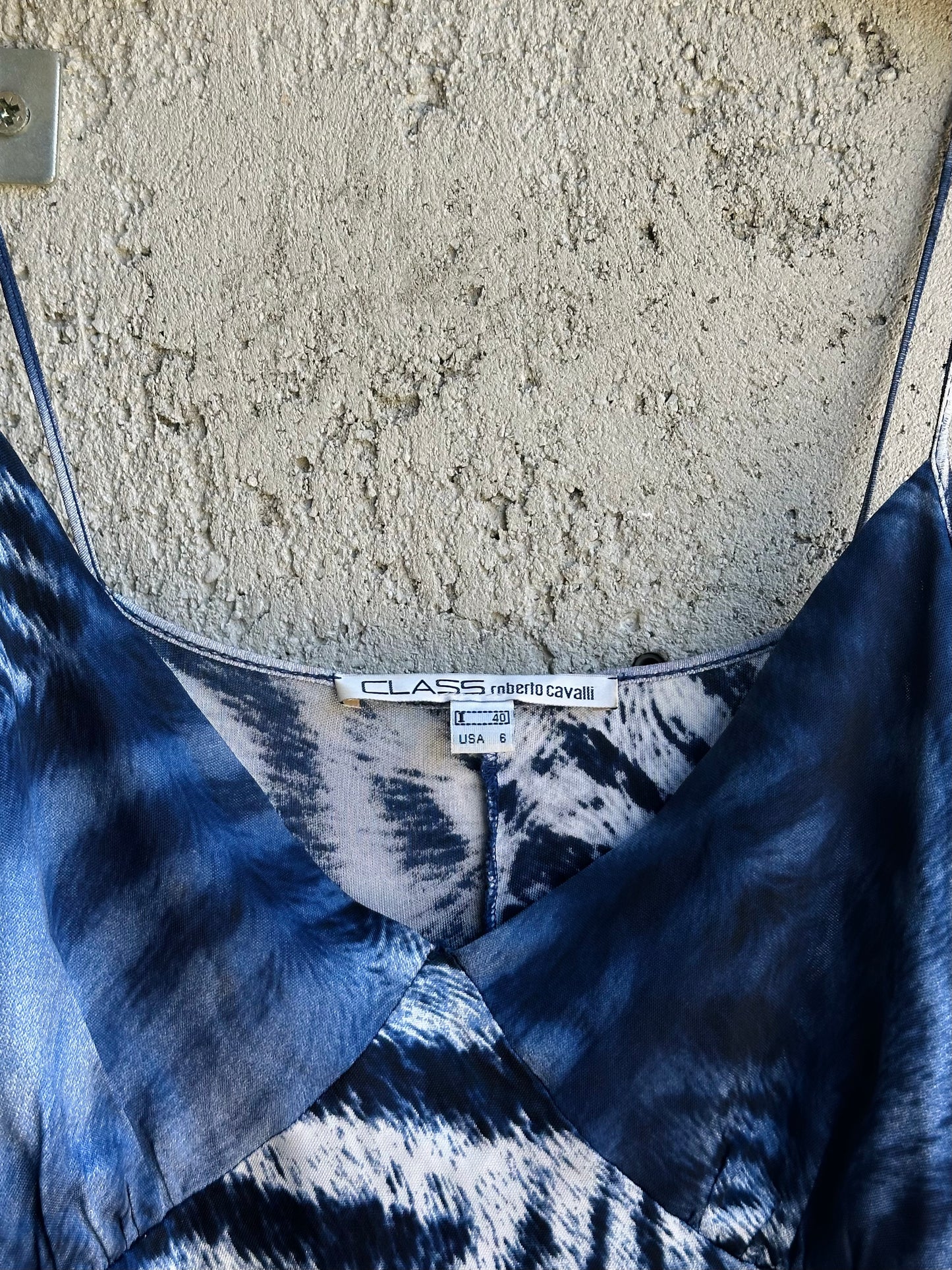 ROBERTO CAVALLI ZEBRA BLUE DRESS